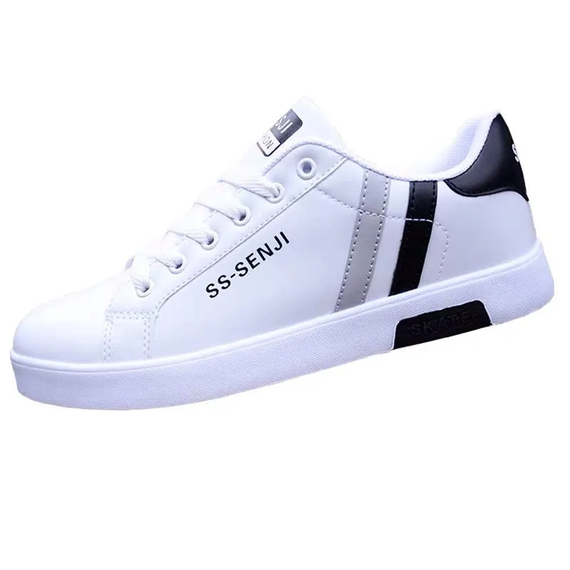 INSTOCK- men's trendy new white Korean style trendy sneakers