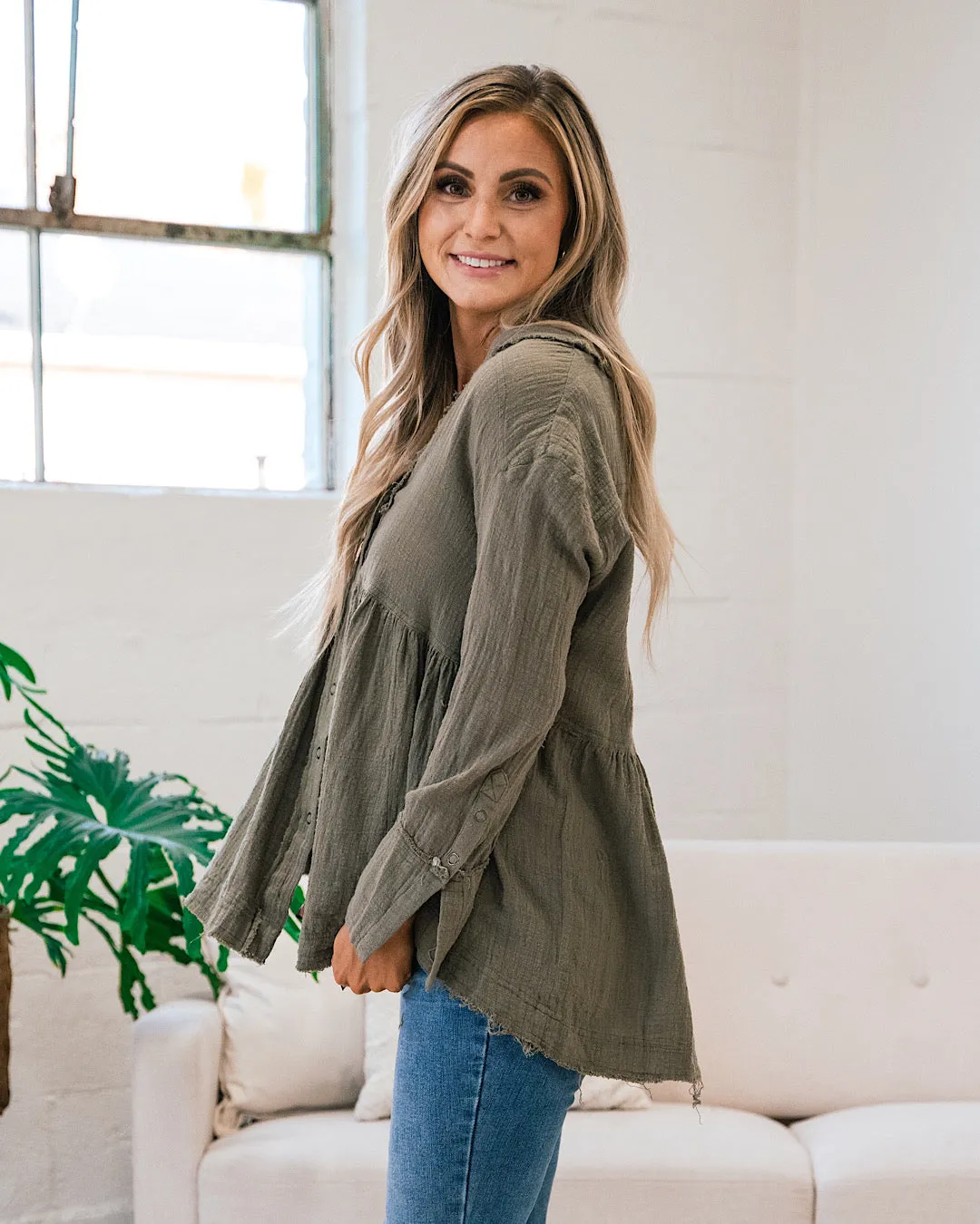 Jill Olive Baby Doll Top