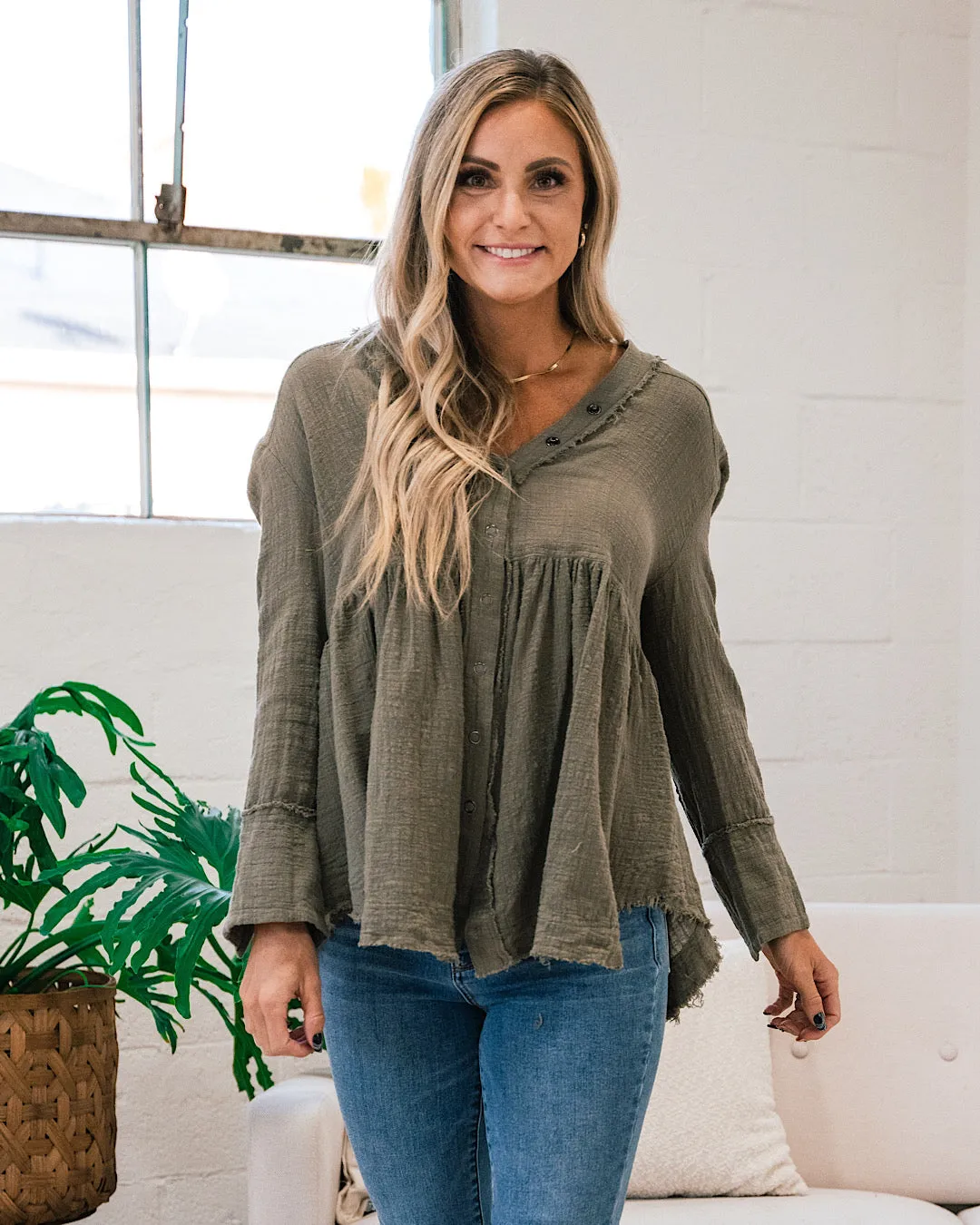 Jill Olive Baby Doll Top