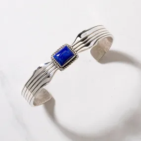 Joe Begay Navajo Lapis USA Native American Made 925 Sterling Silver Cuff