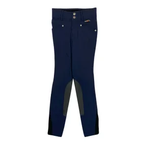 Kerrits 'Crossover II' Knee Patch Breeches in Navy - Children's Small