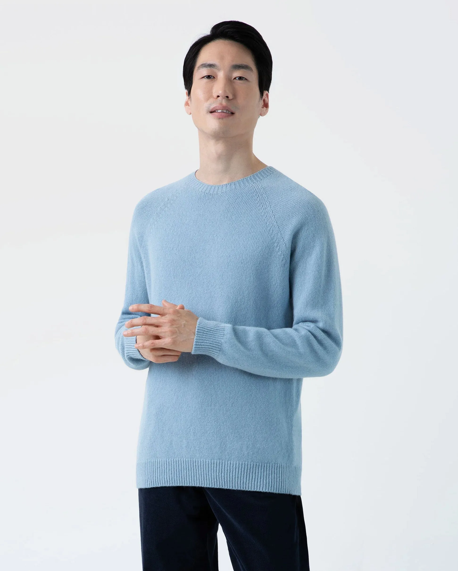 LAMBSWOOL CREW NECK / SKY BLUE