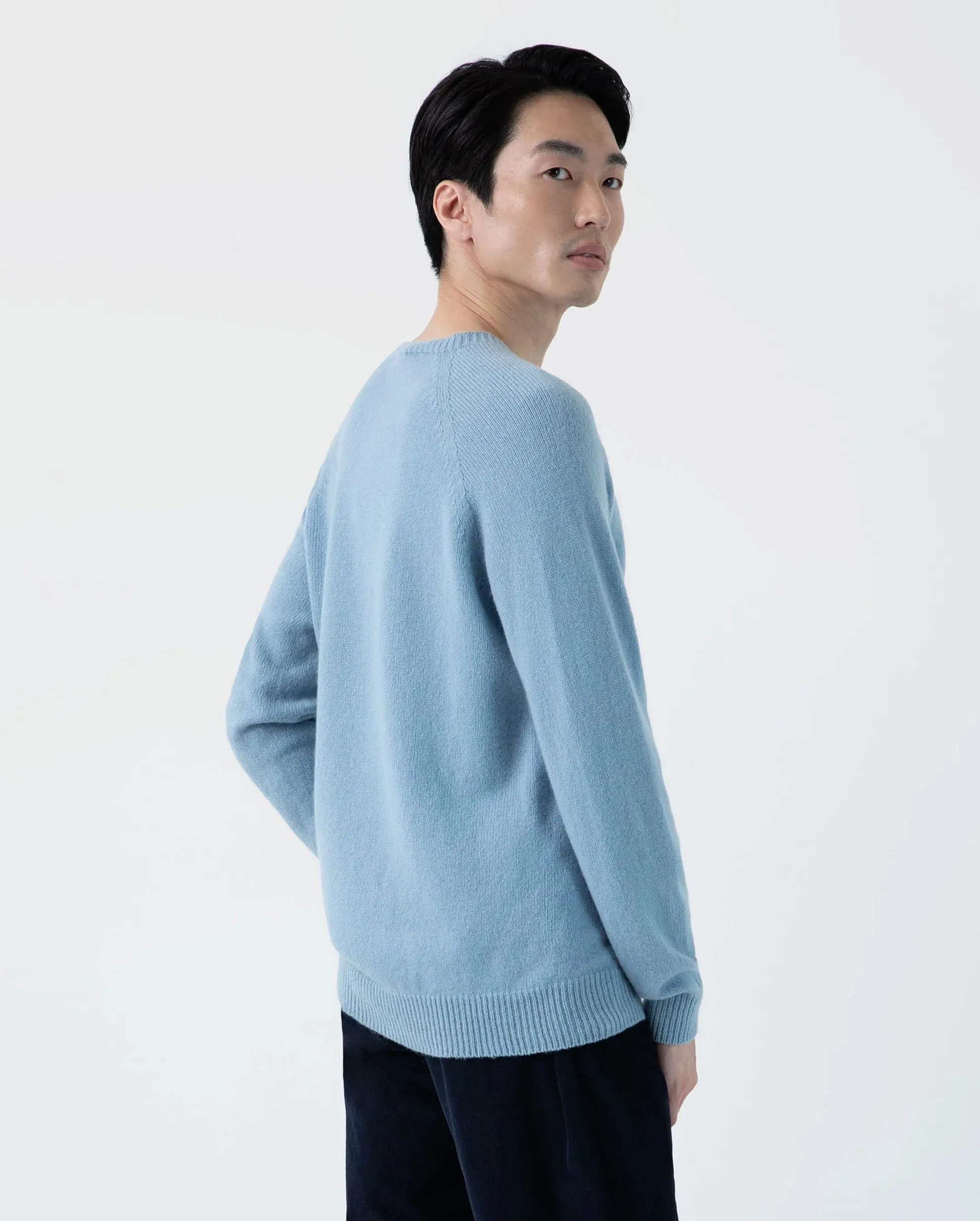 LAMBSWOOL CREW NECK / SKY BLUE