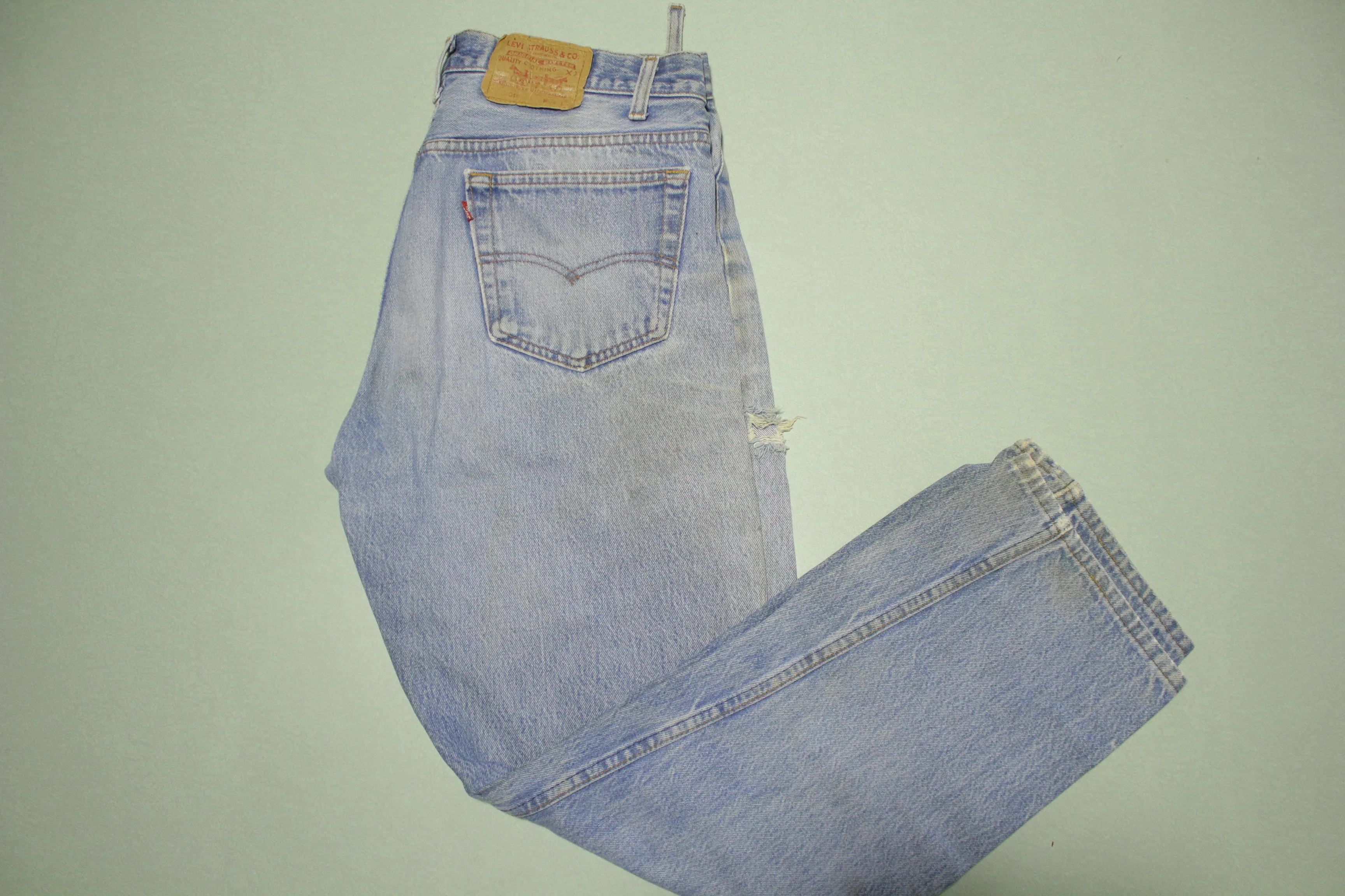 Levis Button Fly 501xx Vintage 80's 90's Distressed Grunge Punk Denim Jeans