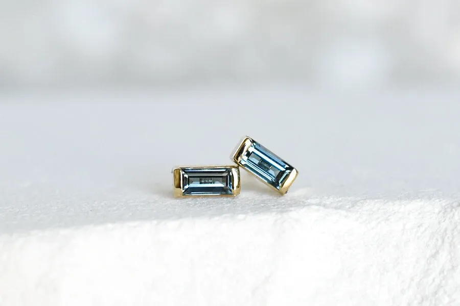 Linea London Blue Topaz Studs