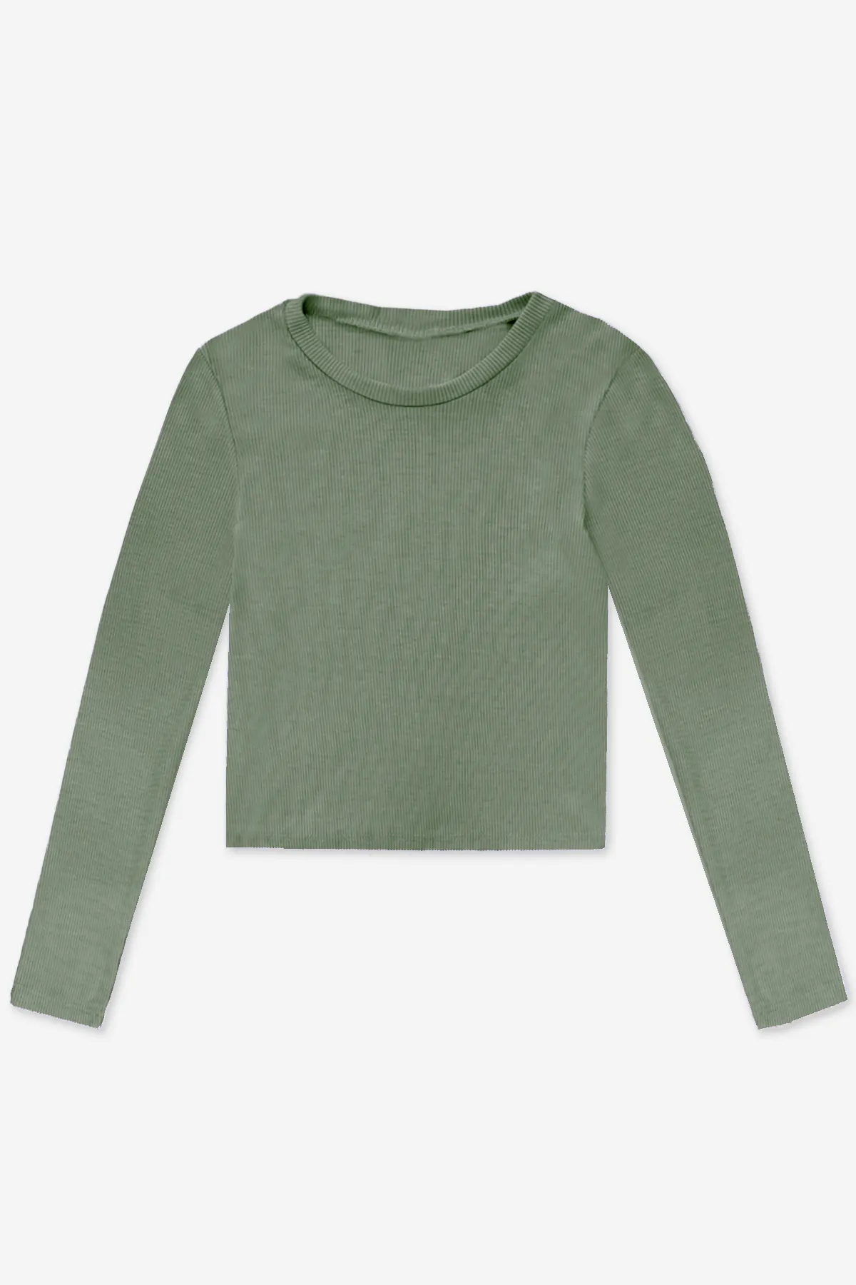 Long Sleeve Baby Tee - Olive