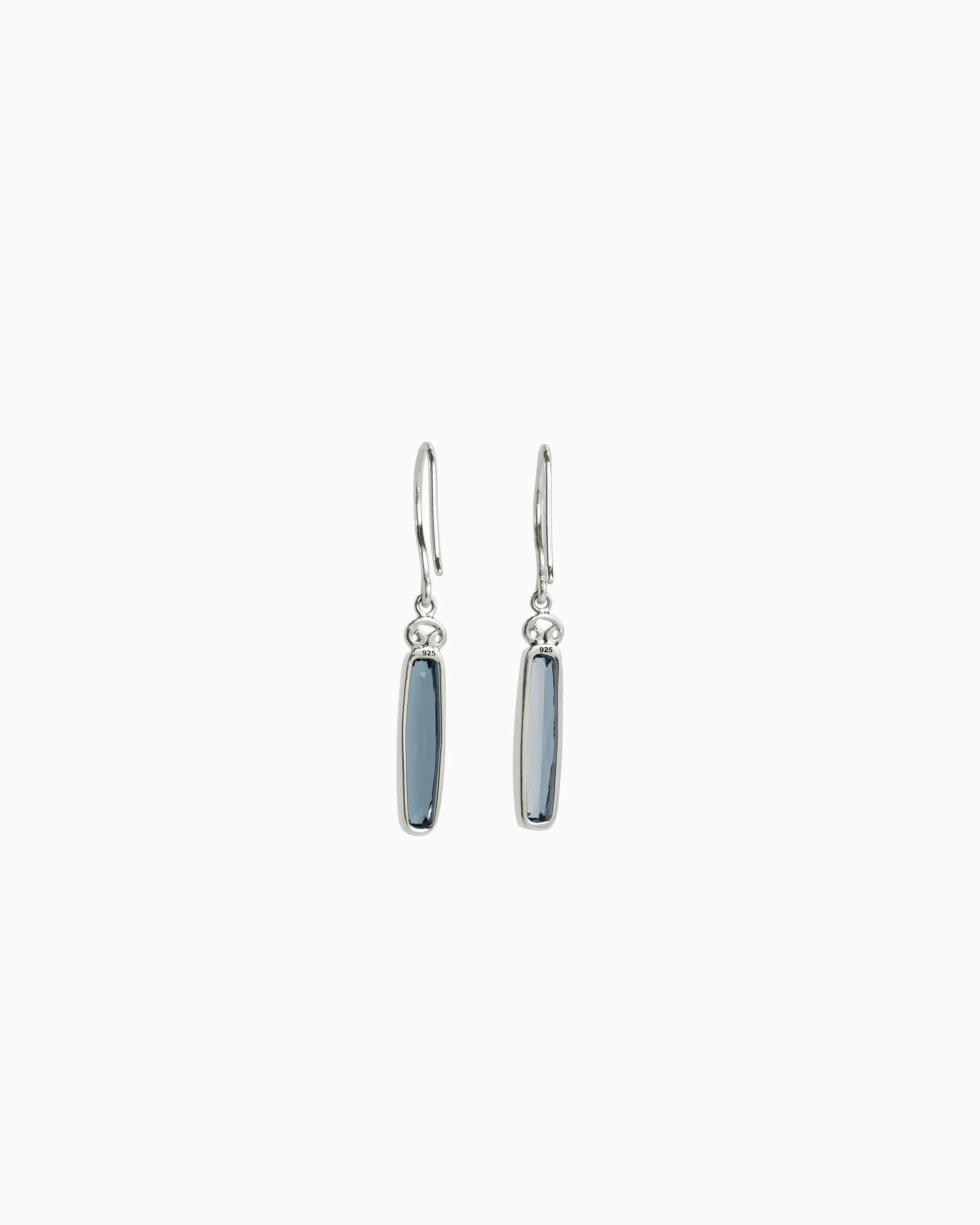 Longboard Stone Drop Earrings - London Blue Topaz