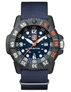 Luminox Master Carbon SEAL Mens Watch - Carbon Case - Blue Webbing Strap - 300M