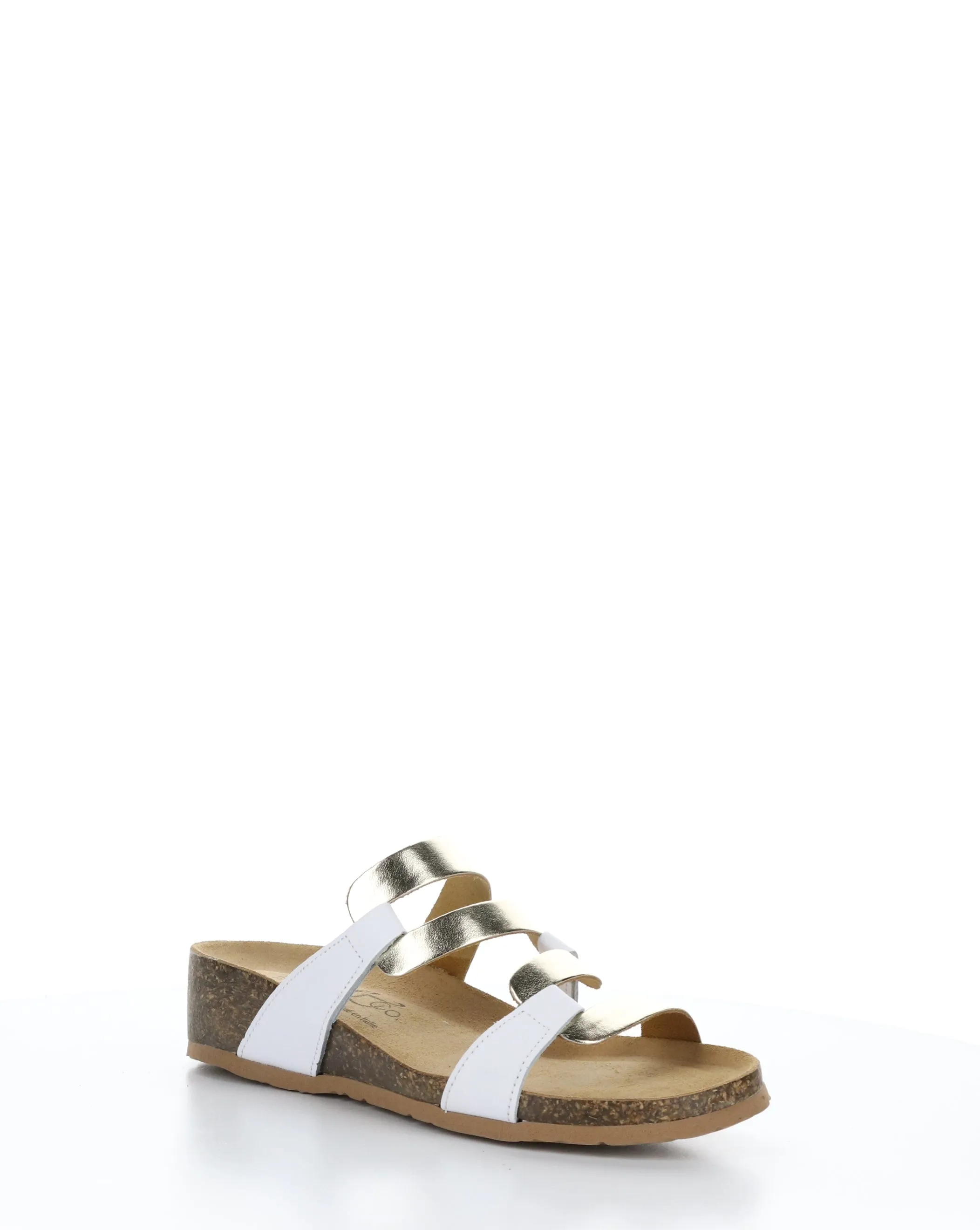 LUZZI WHITE/PLATINUM Slip-on Sandals