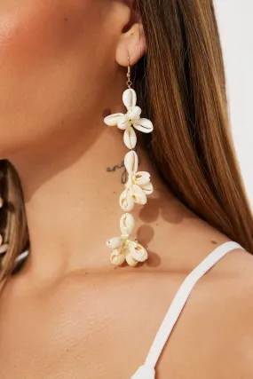 Maris Floral Earrings - Ivory