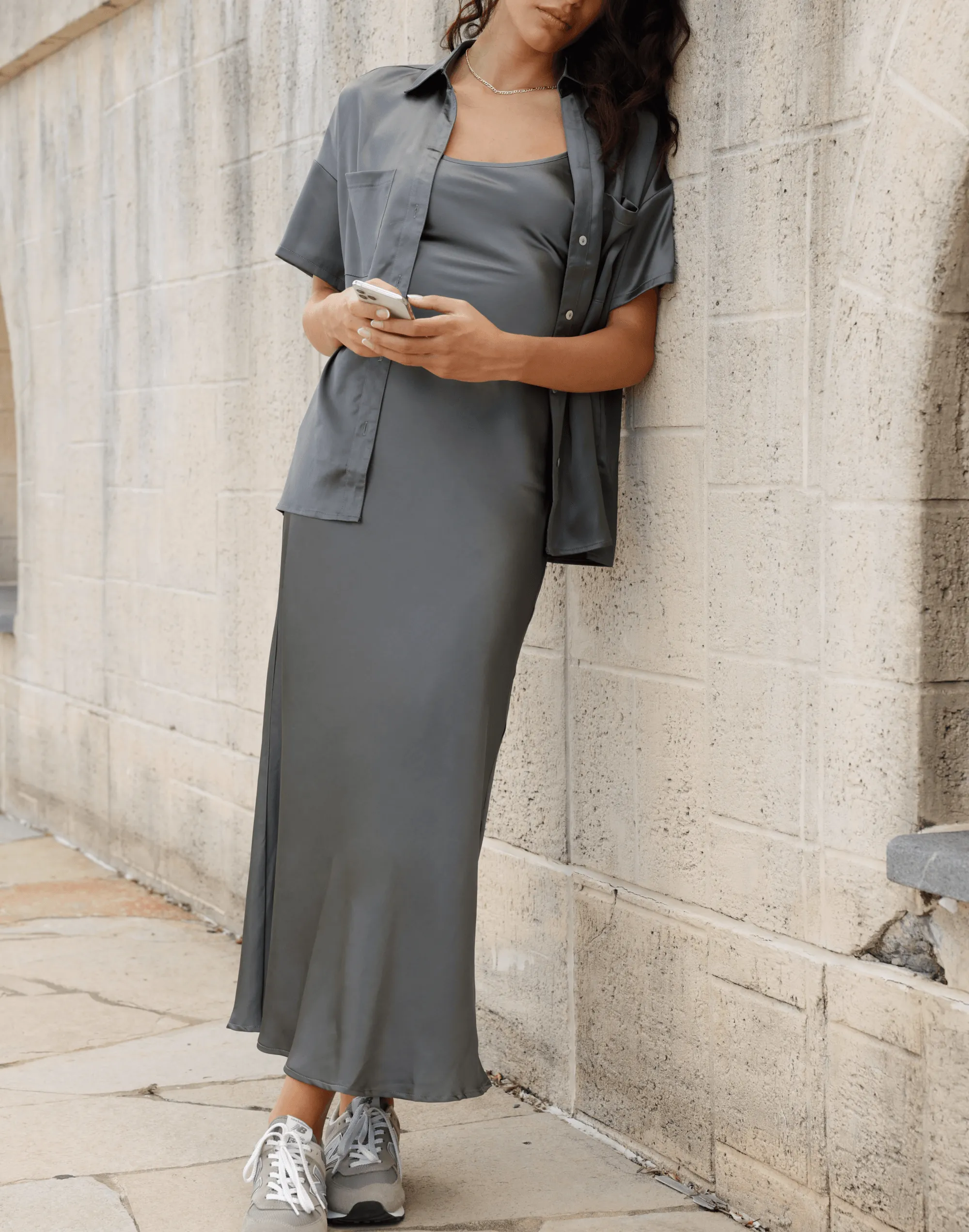 Martha Maxi Dress (Slate)