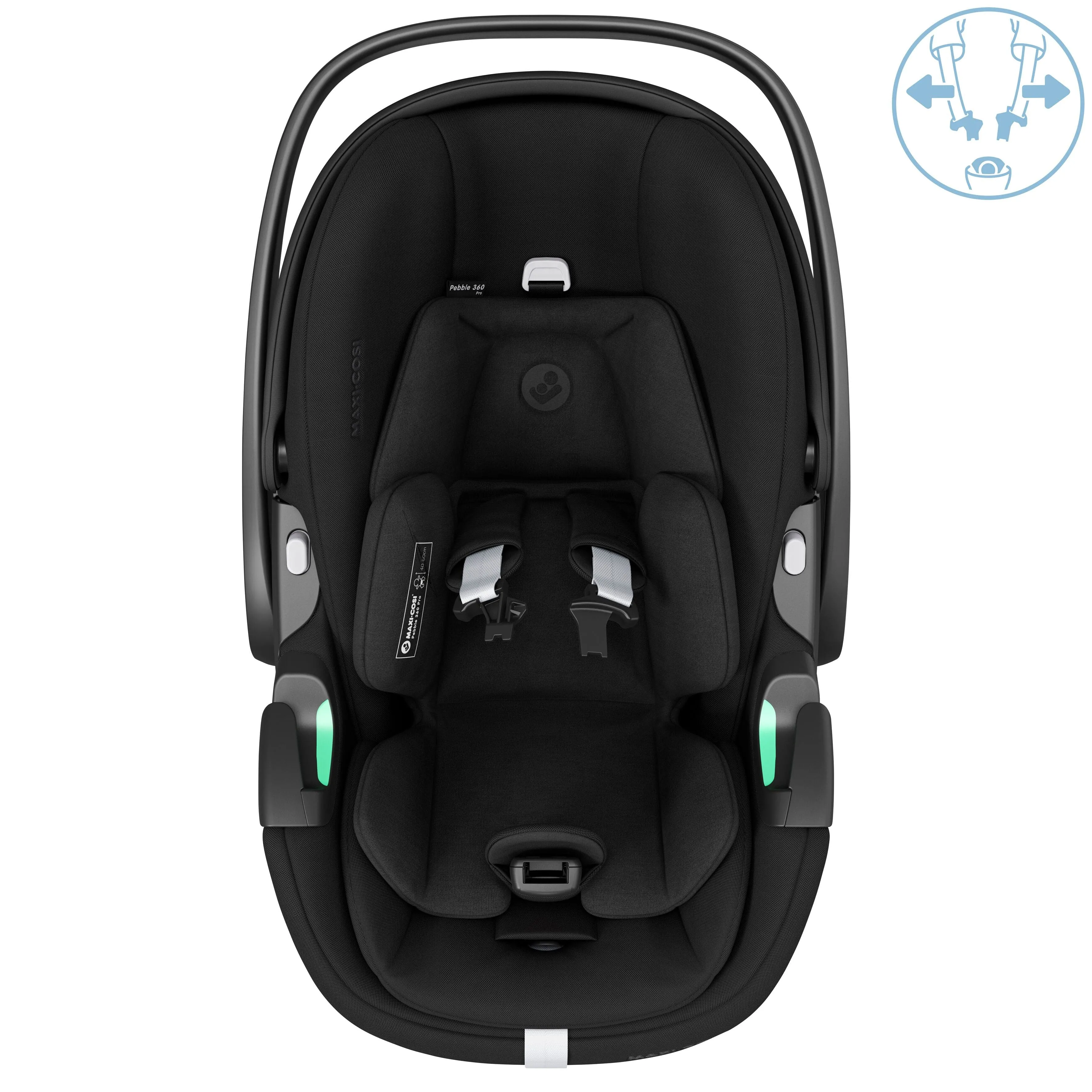 Maxi Cosi Pebble 360 PRO Car Seat and Base - Essential Black