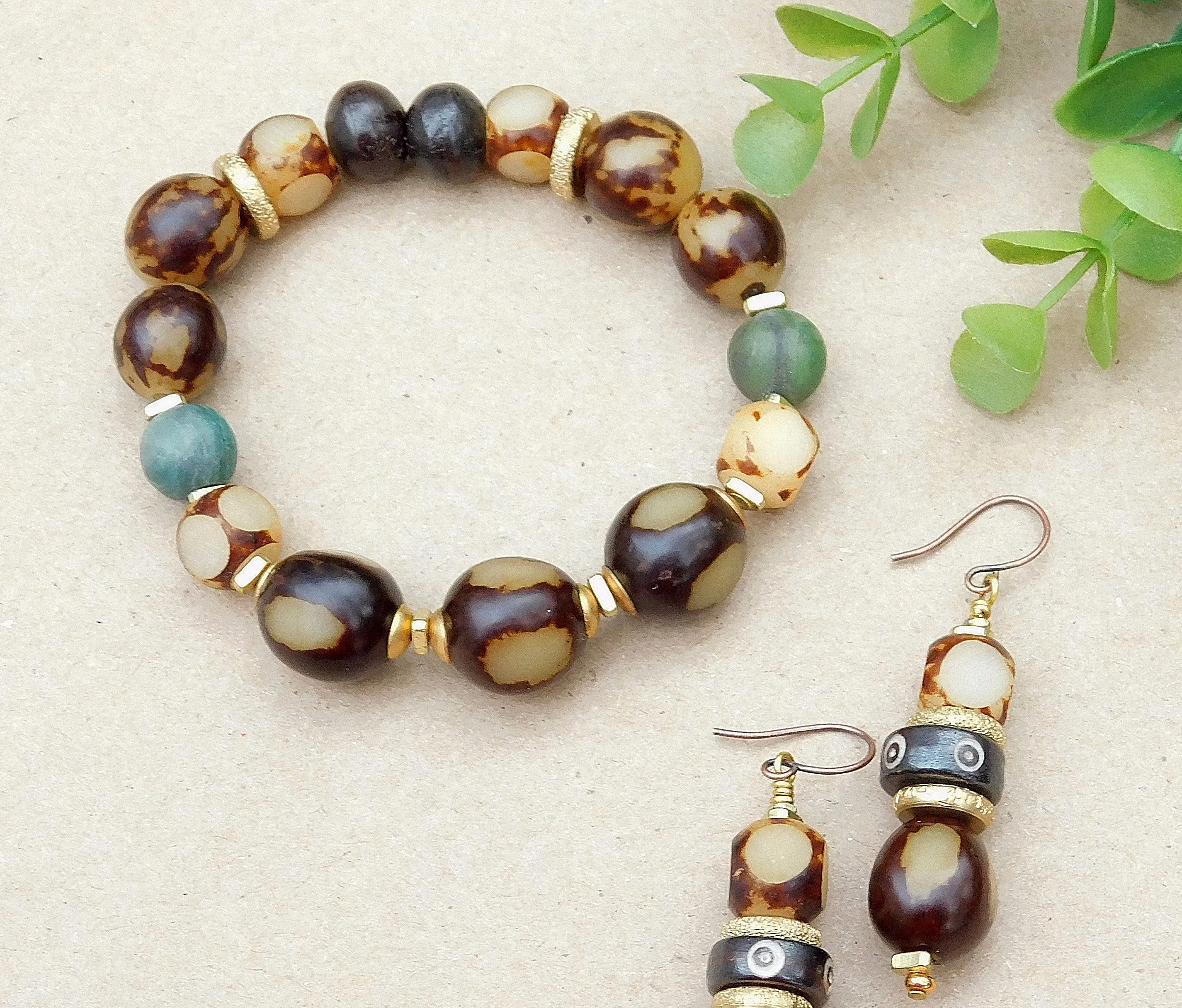 Natural Buri Seed Bracelet