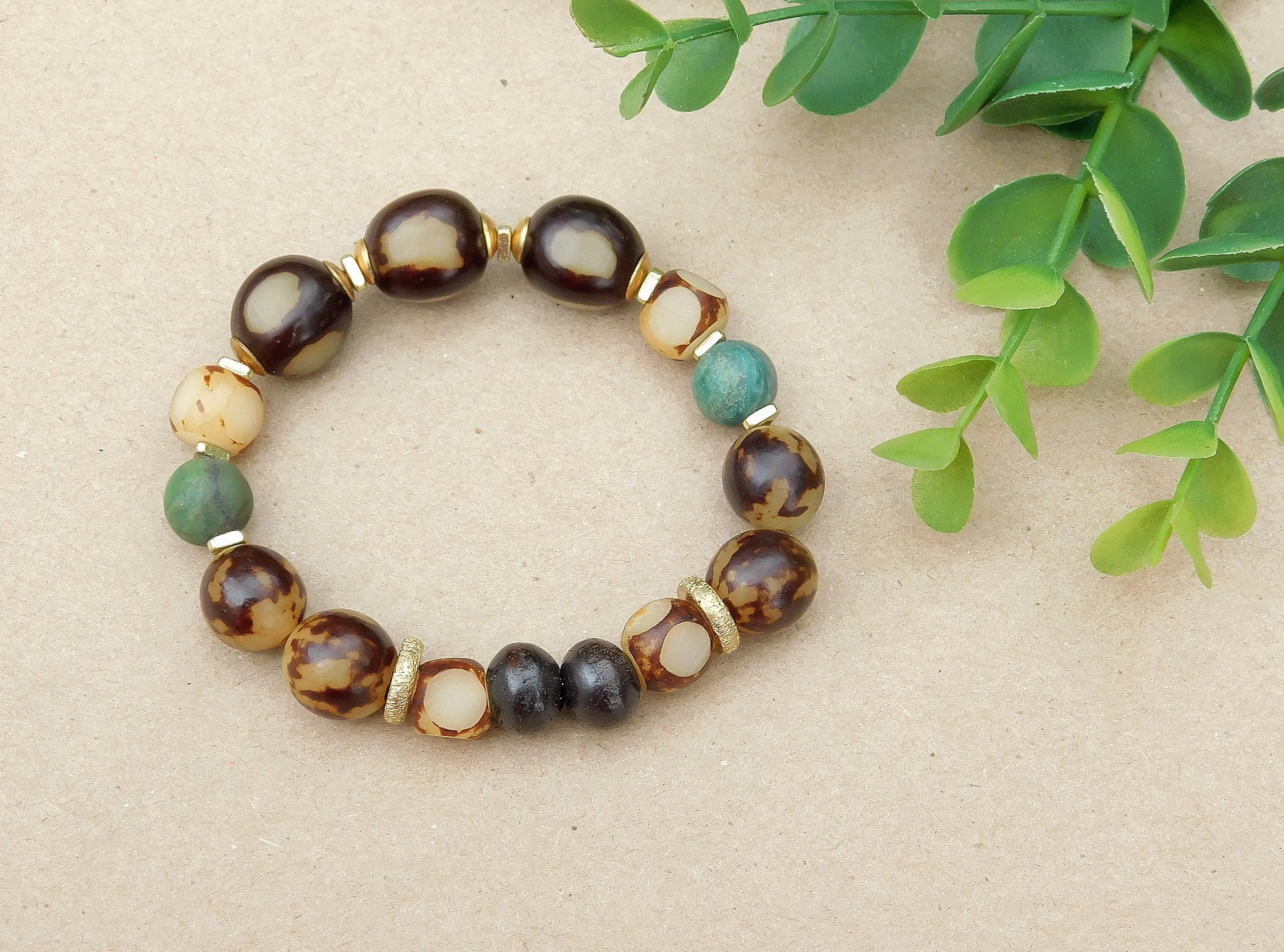 Natural Buri Seed Bracelet