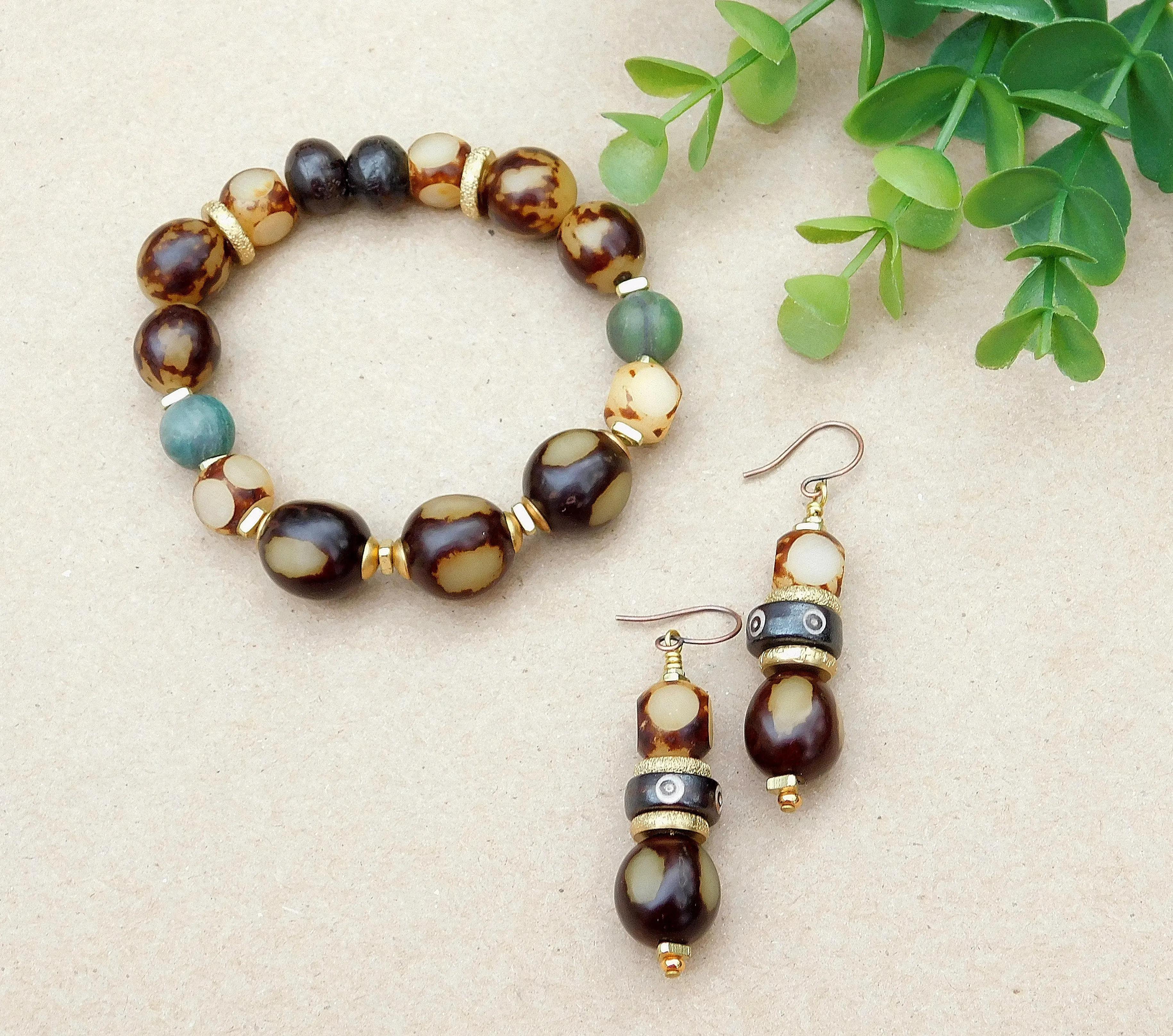 Natural Buri Seed Bracelet