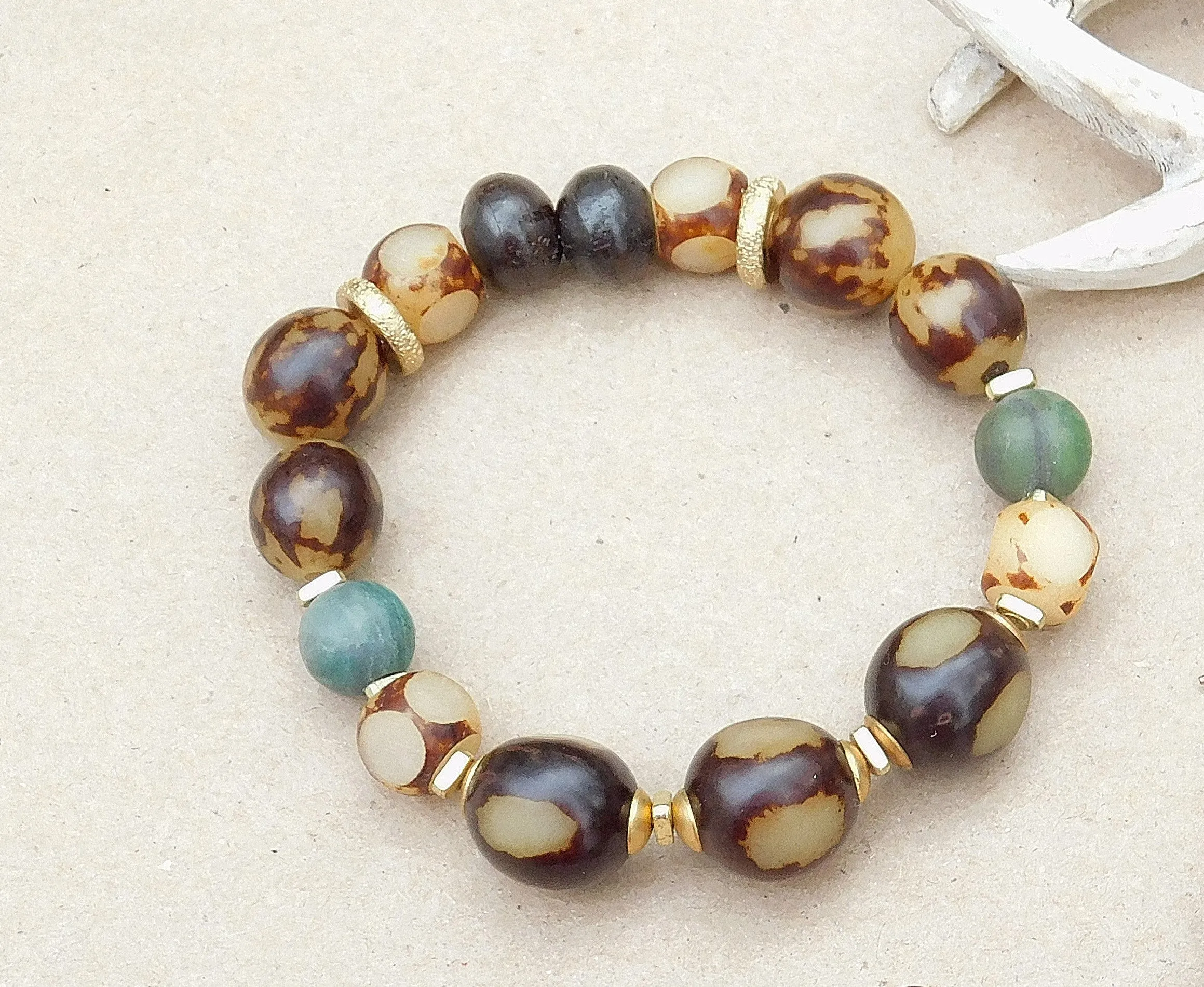 Natural Buri Seed Bracelet