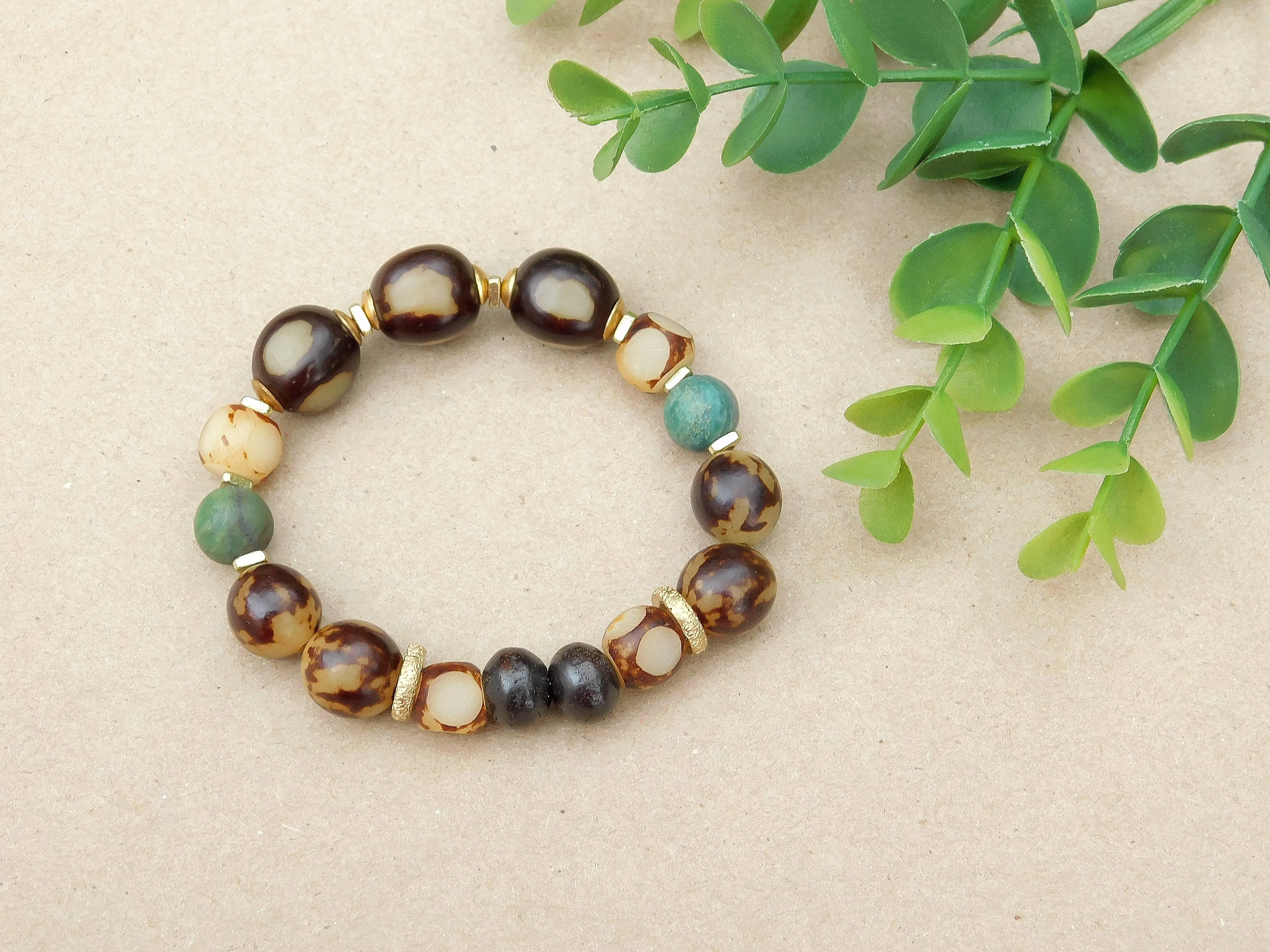 Natural Buri Seed Bracelet