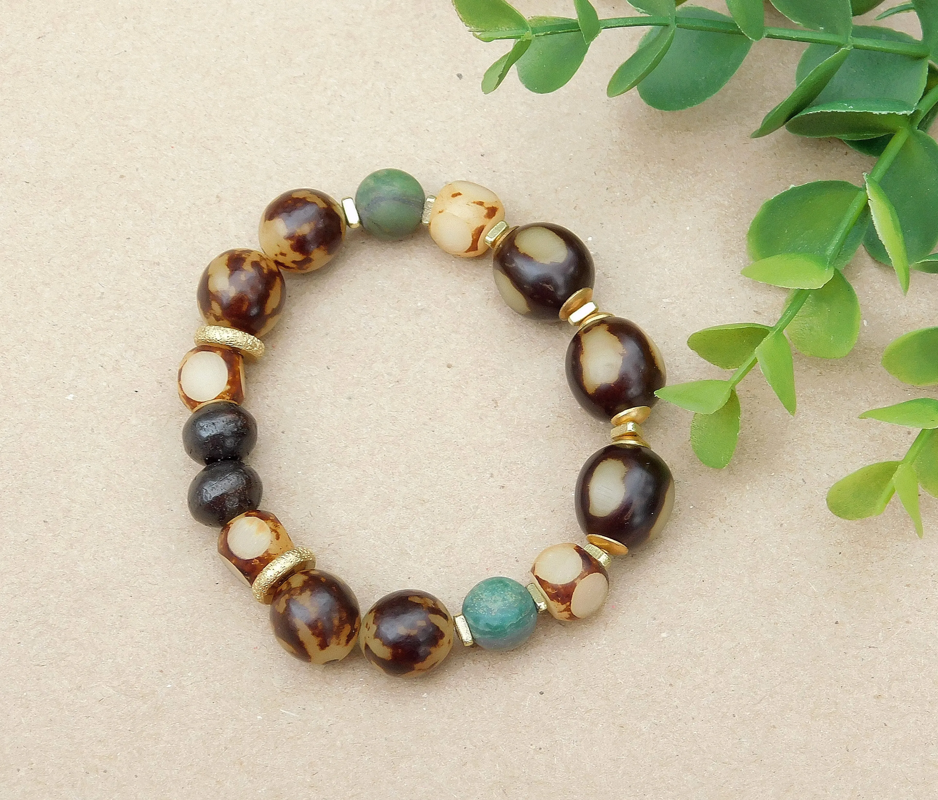 Natural Buri Seed Bracelet