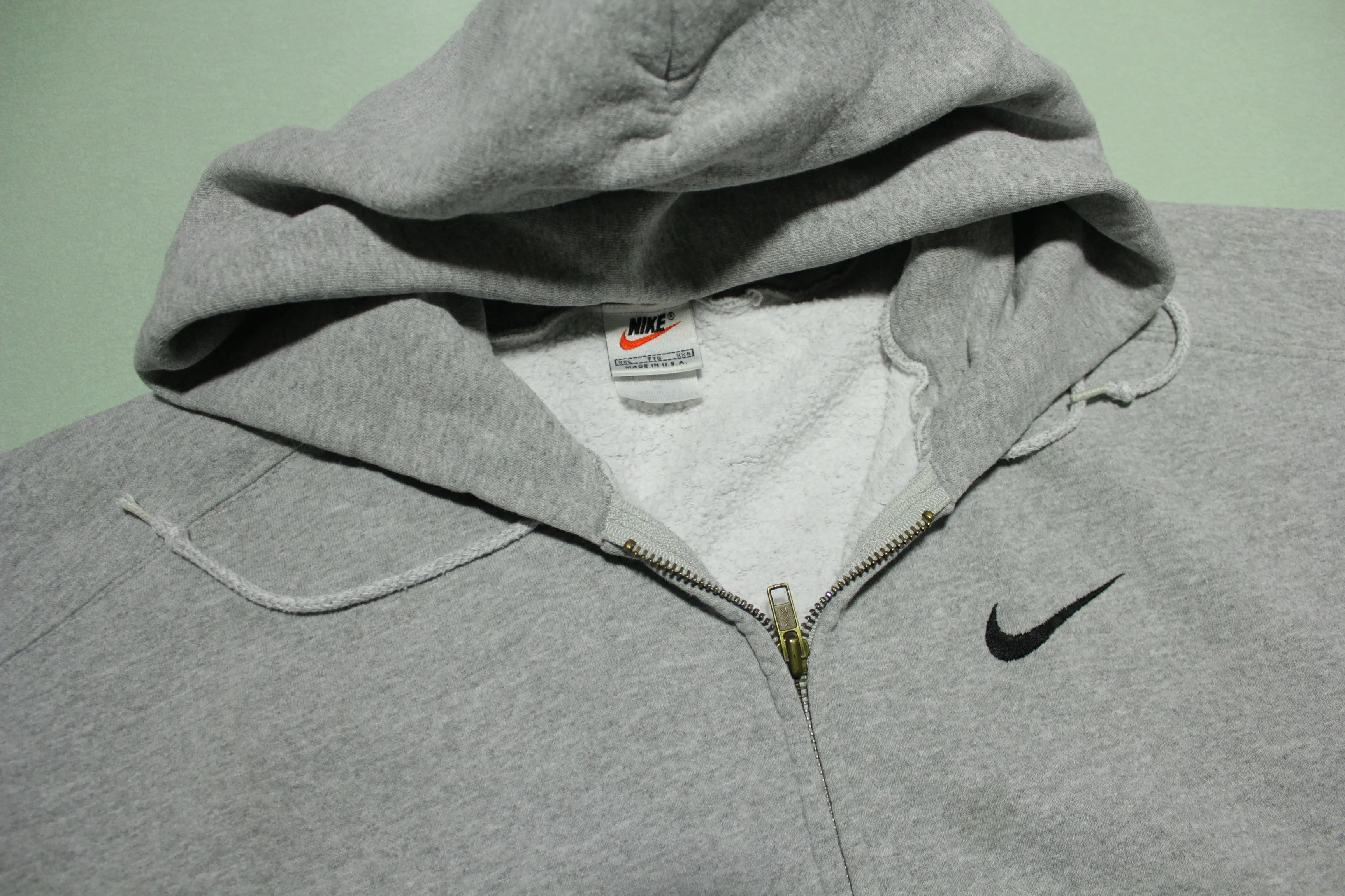 Nike Off Center Swoosh Check Muscle Gym Rocky Hoodie Vintage 90's Sweatshirt