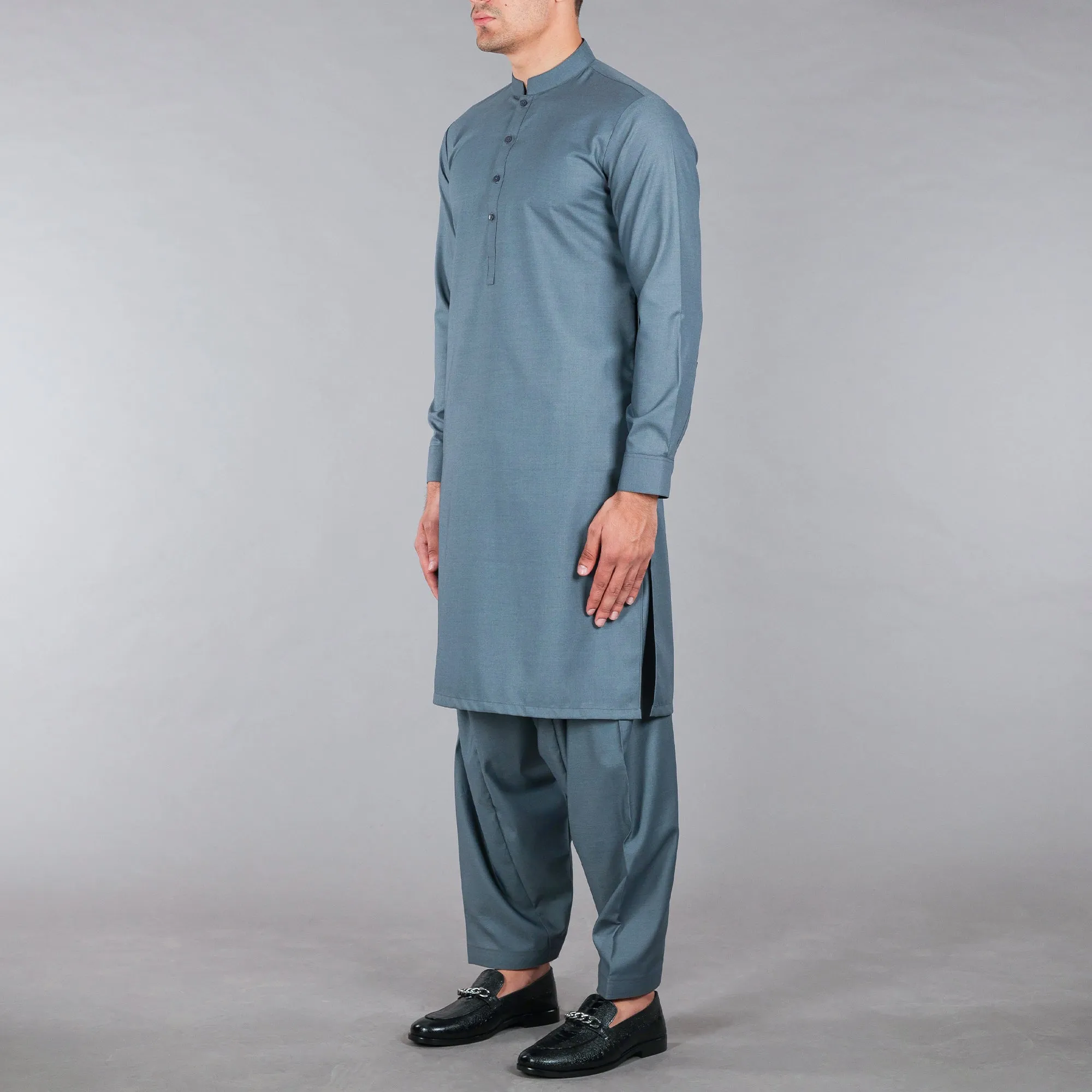 Olive Green Shalwar Qameez