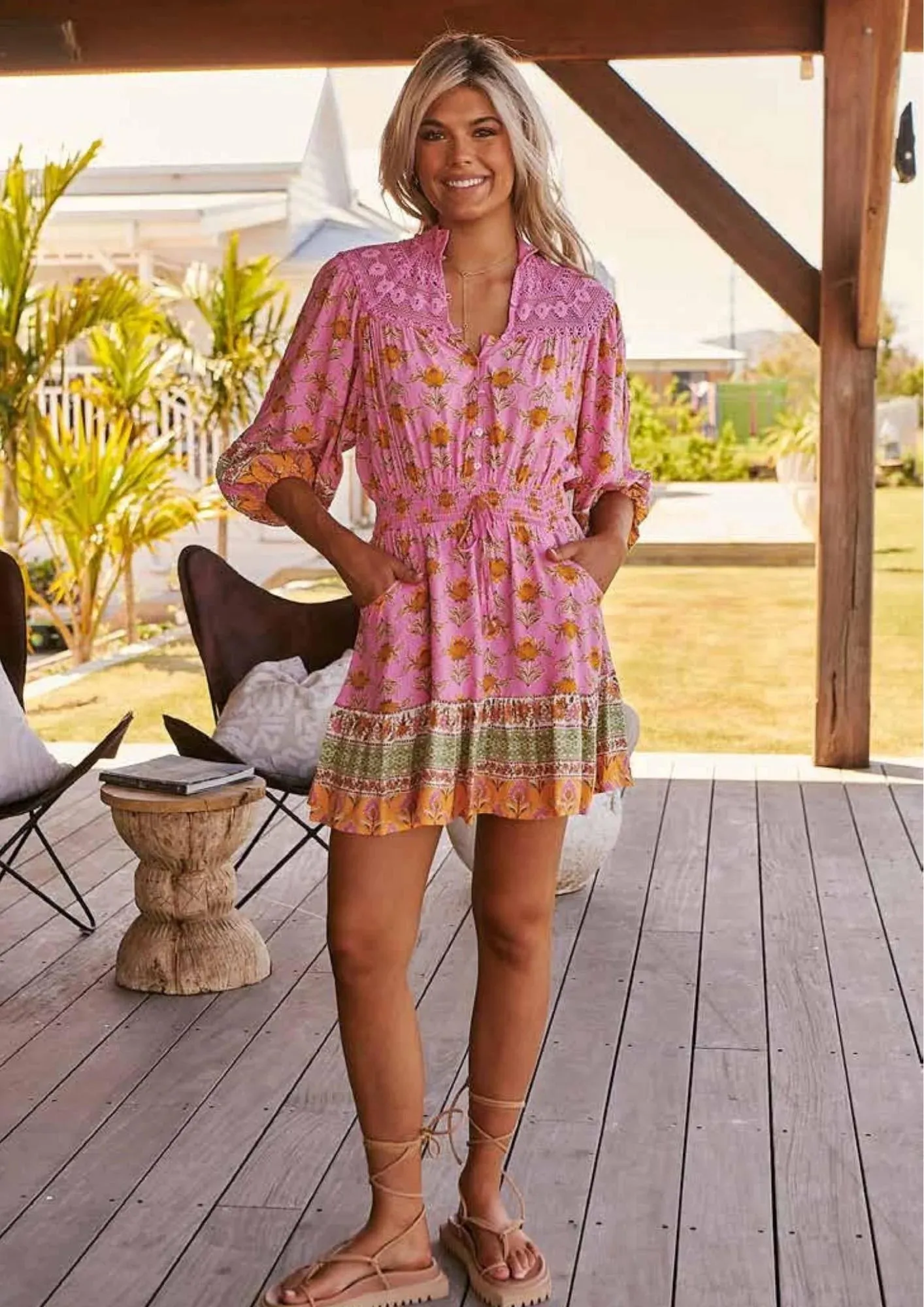 Olivia Mini Dress - Blushing Meadow Collection