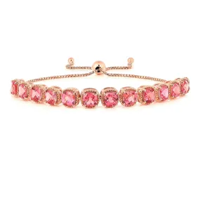 Peach Sapphire Tennis Bracelet