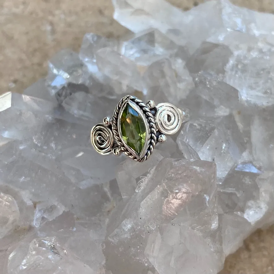 Peridot Mini Boho Ring