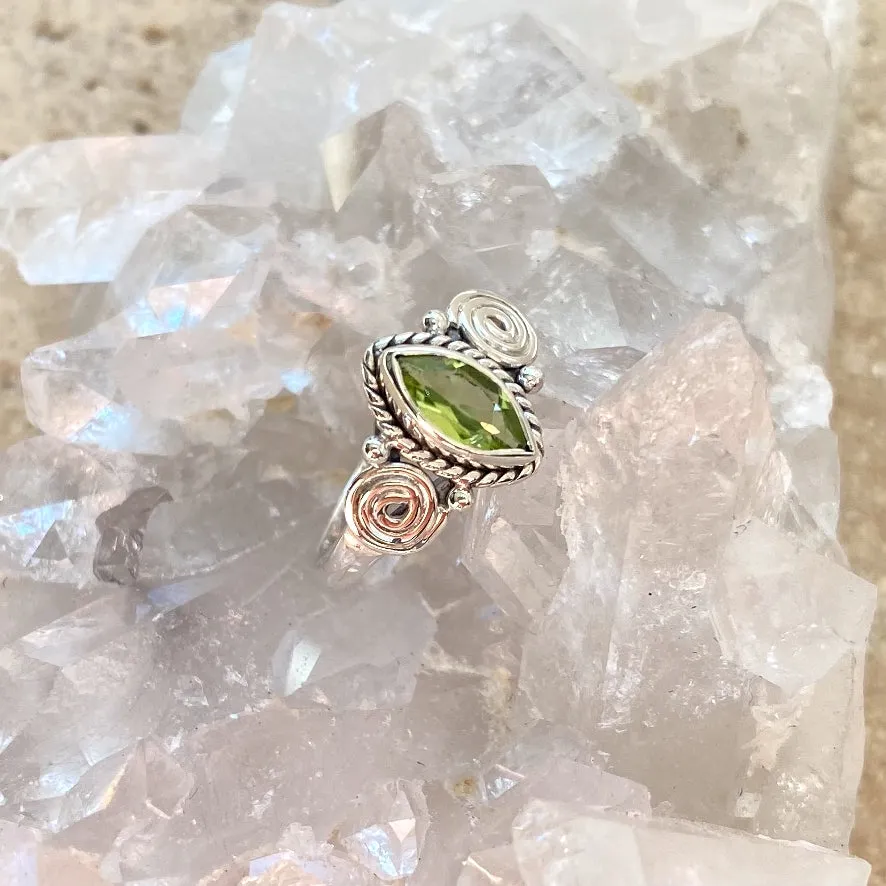 Peridot Mini Boho Ring