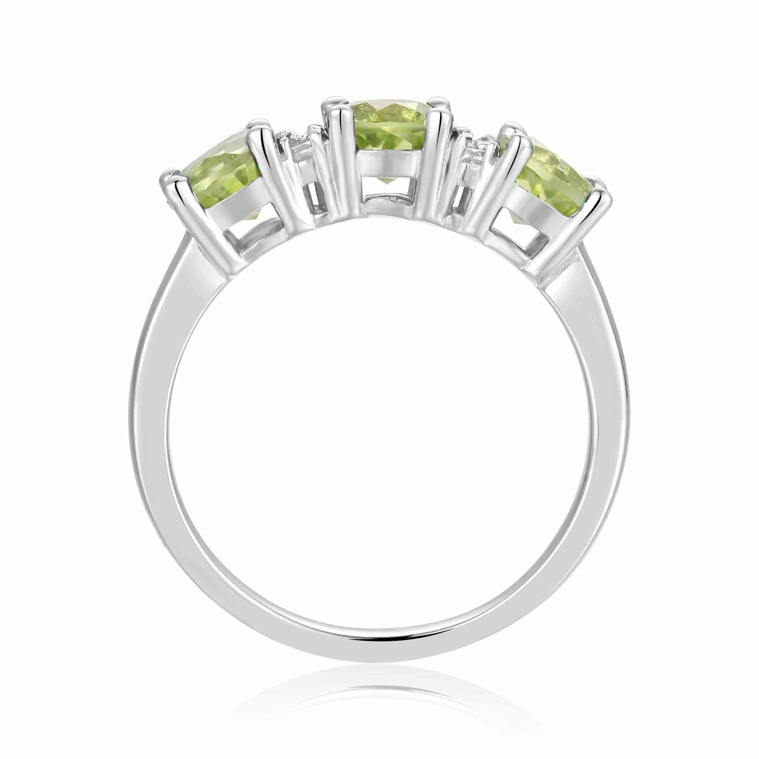 Peridot Three Stone Ring