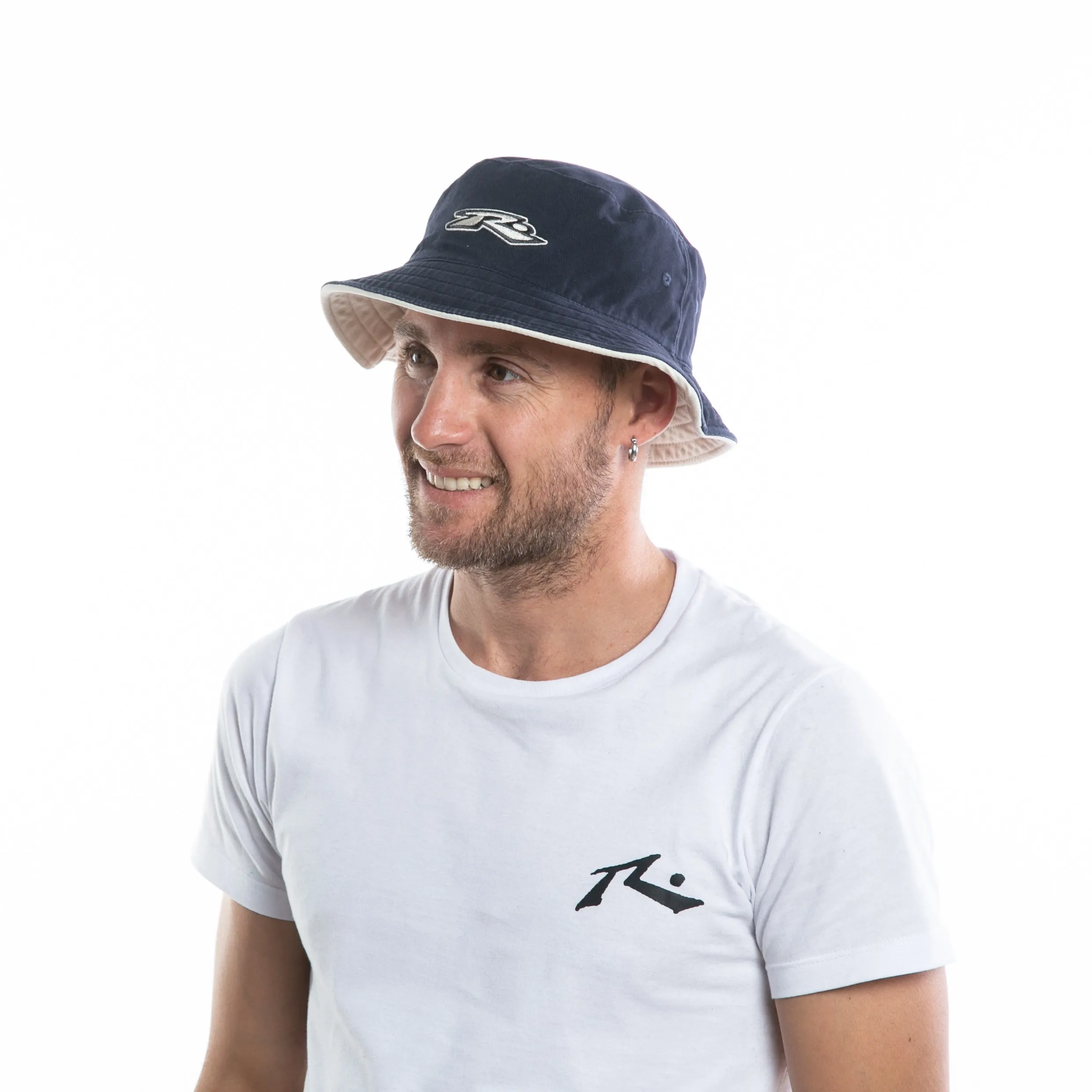 Pilusos Rusty Plymouth Reversible Bucket Hat Navy Blue