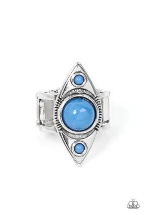 Pivoting Point - Blue Paparazzi Ring