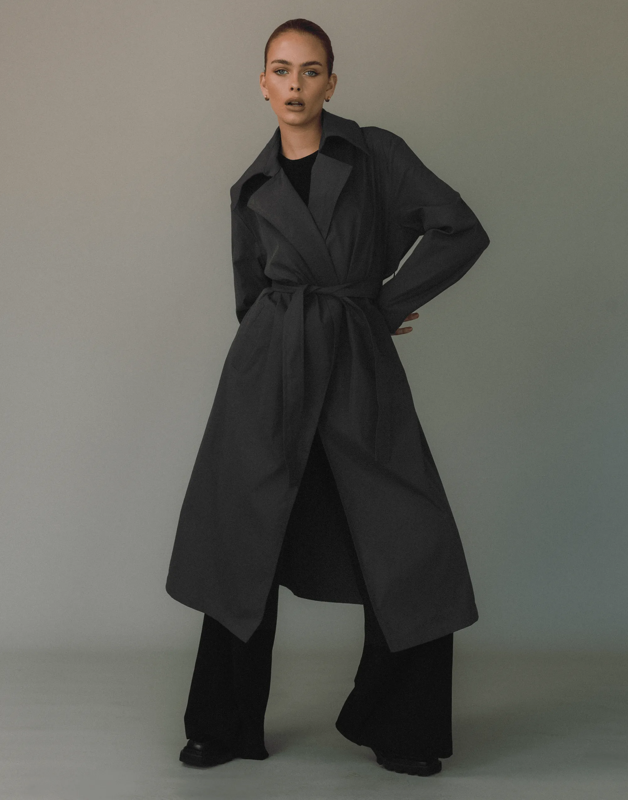 Portrait Trench Coat (Charcoal)