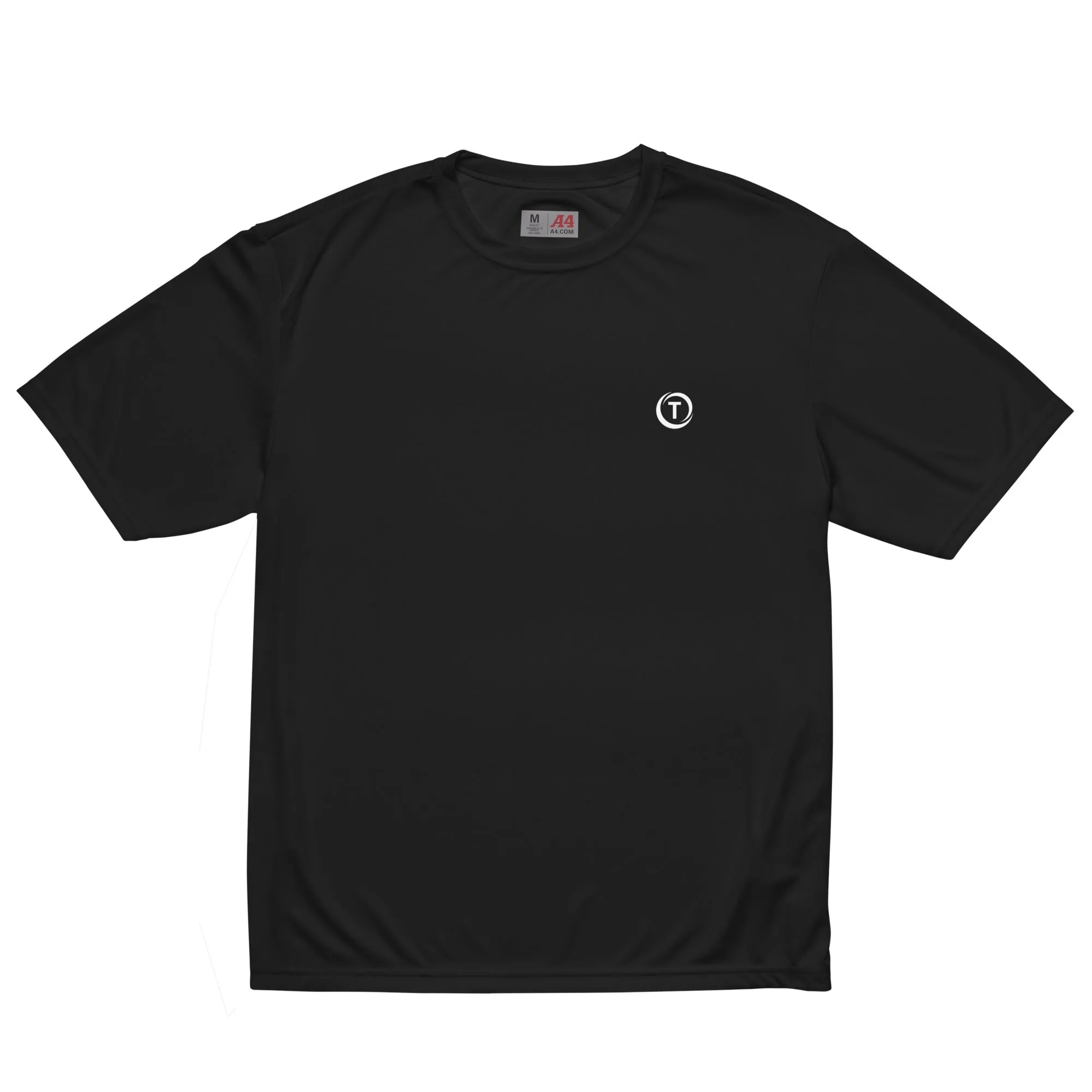 Premium Black Polyester Active Tee Shirt - TLWC Logo