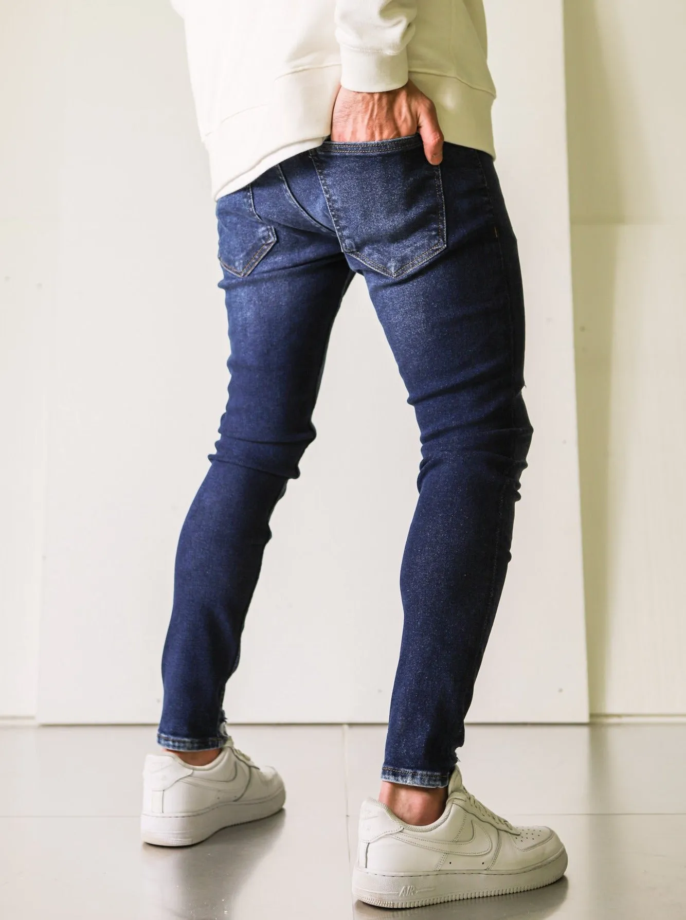 Premium Slightly Ripped Blue Denim