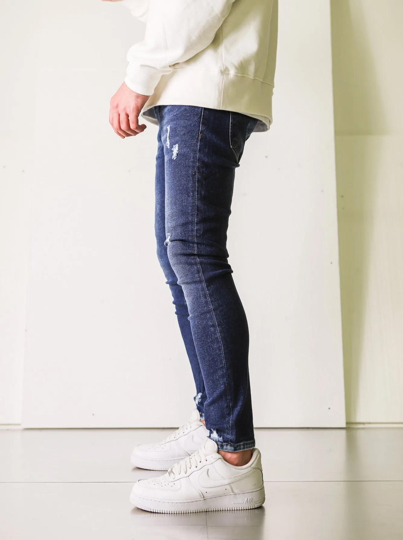 Premium Slightly Ripped Blue Denim