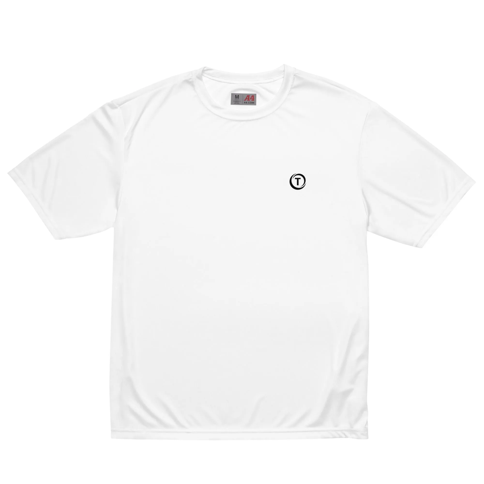 Premium White Polyester Active Tee Shirt - TLWC Logo