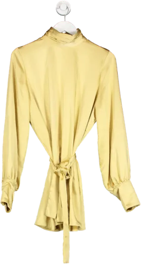 PRETTY LAVISH Yellow Jayda Cowl Neck Dress UK 8