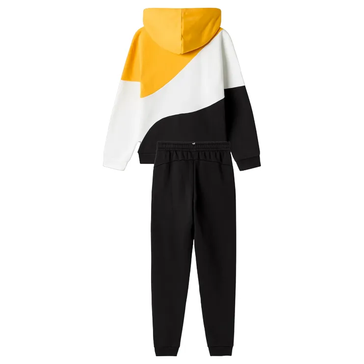 Puma boys' tracksuit with hood Power Cat 679155-55 yellow-black