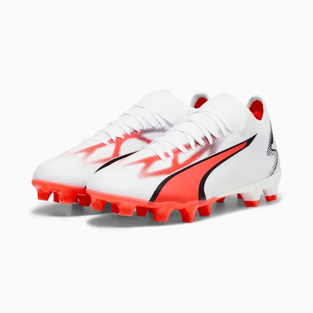 Puma Ultra Match FG/AG Women's Football Boots (White/Black/Fire Orchid)