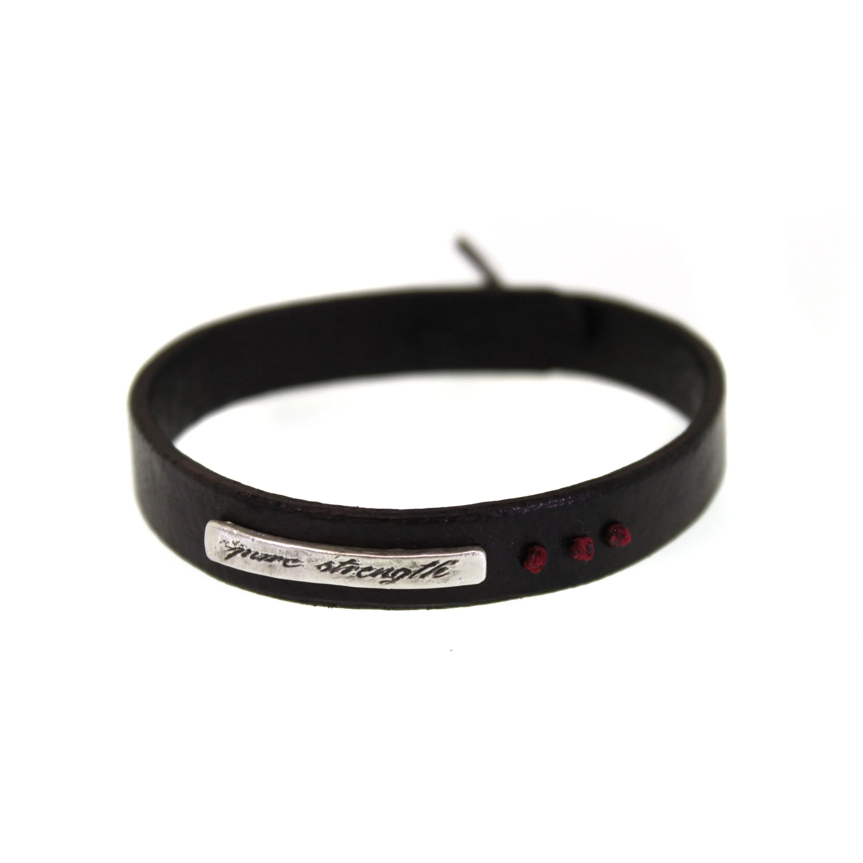 Pure Strength Leather Bracelet