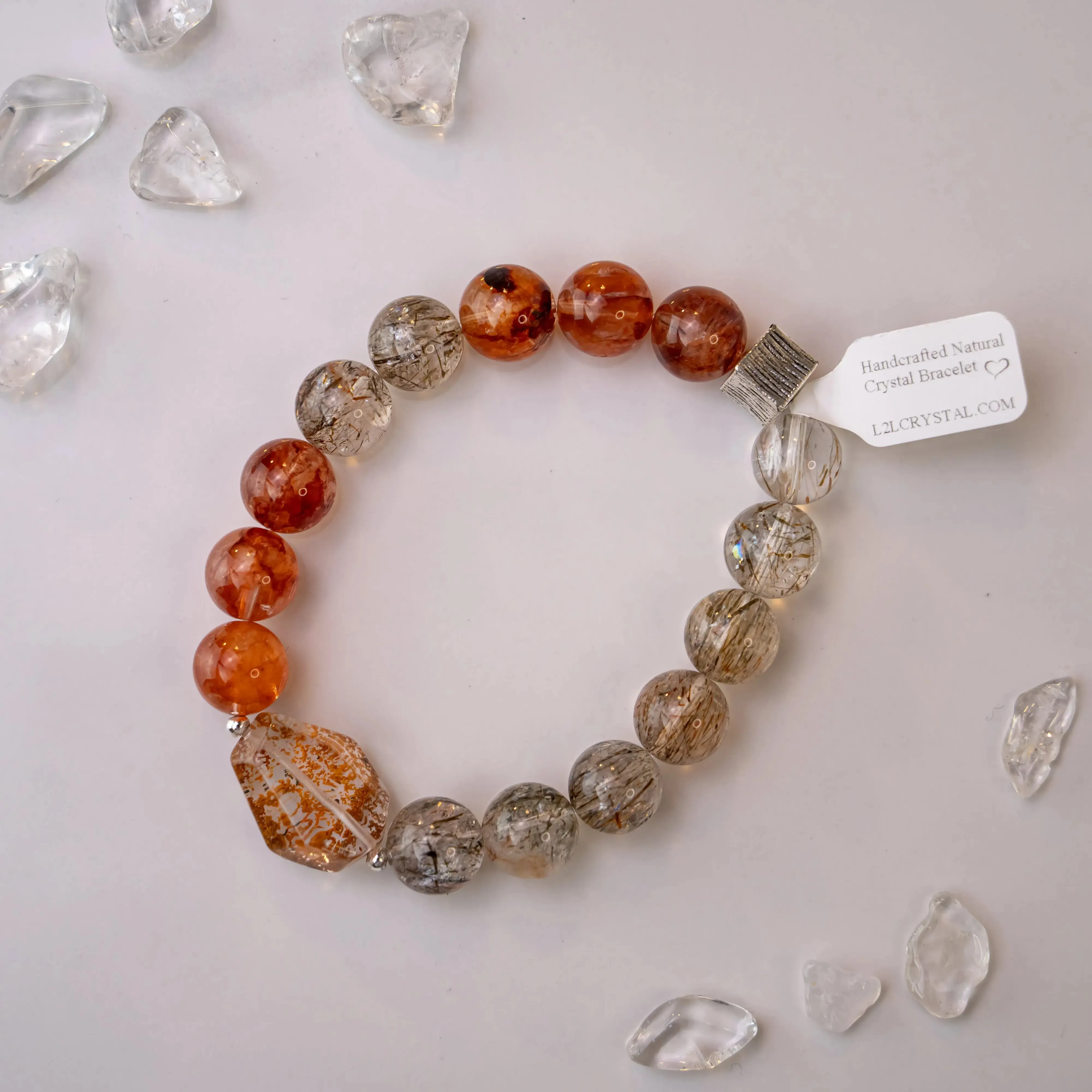 Red Hematoid Quartz Super 7 Bracelet