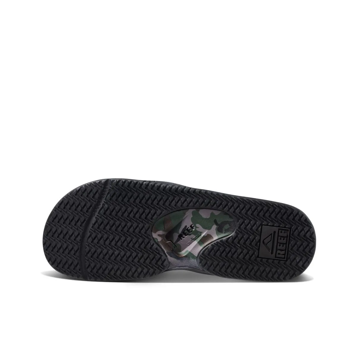 Reef Fanning Slide Olive Camo   