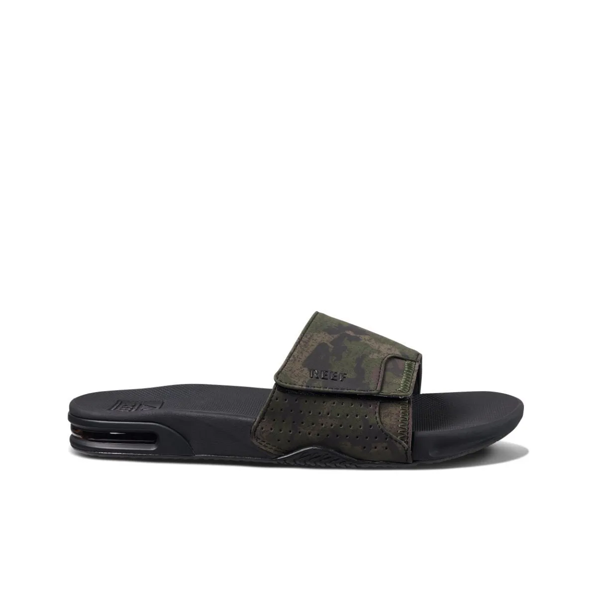 Reef Fanning Slide Olive Camo   