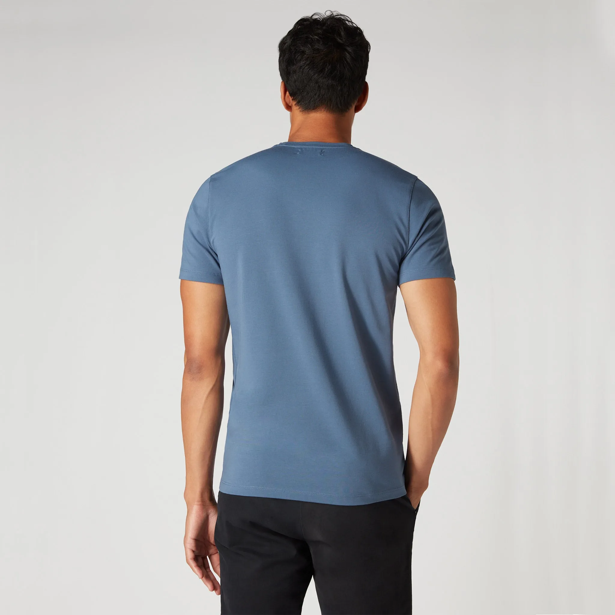 Remus Uomo Stretch Cotton Tee - Blue