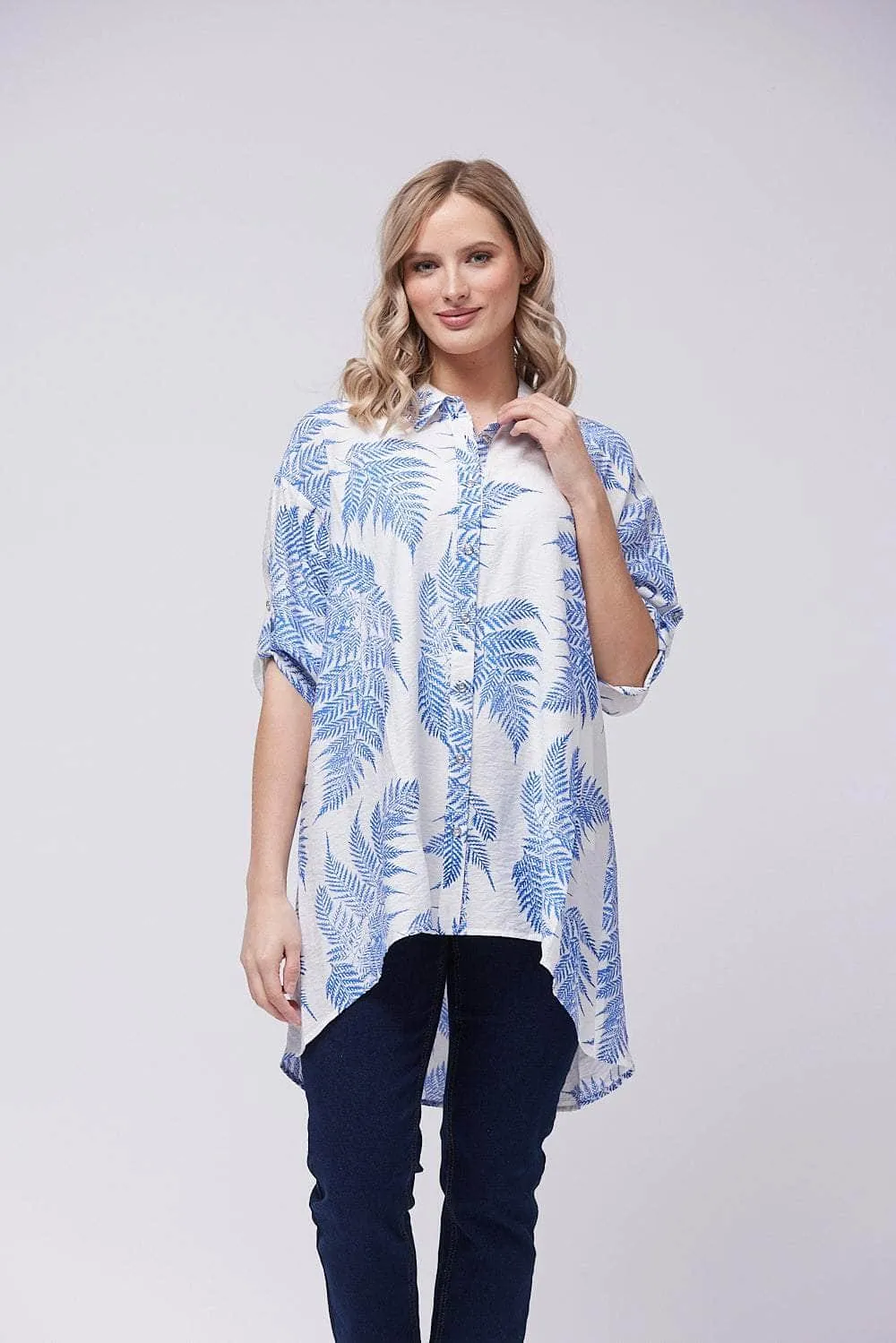 Saloos Loose Fit Botanical Print Shirt