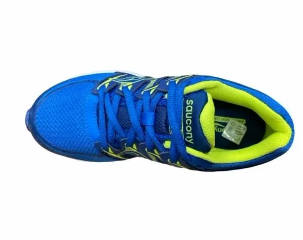 Saucony boys' running shoe Zealot Blue/Citron SY54395