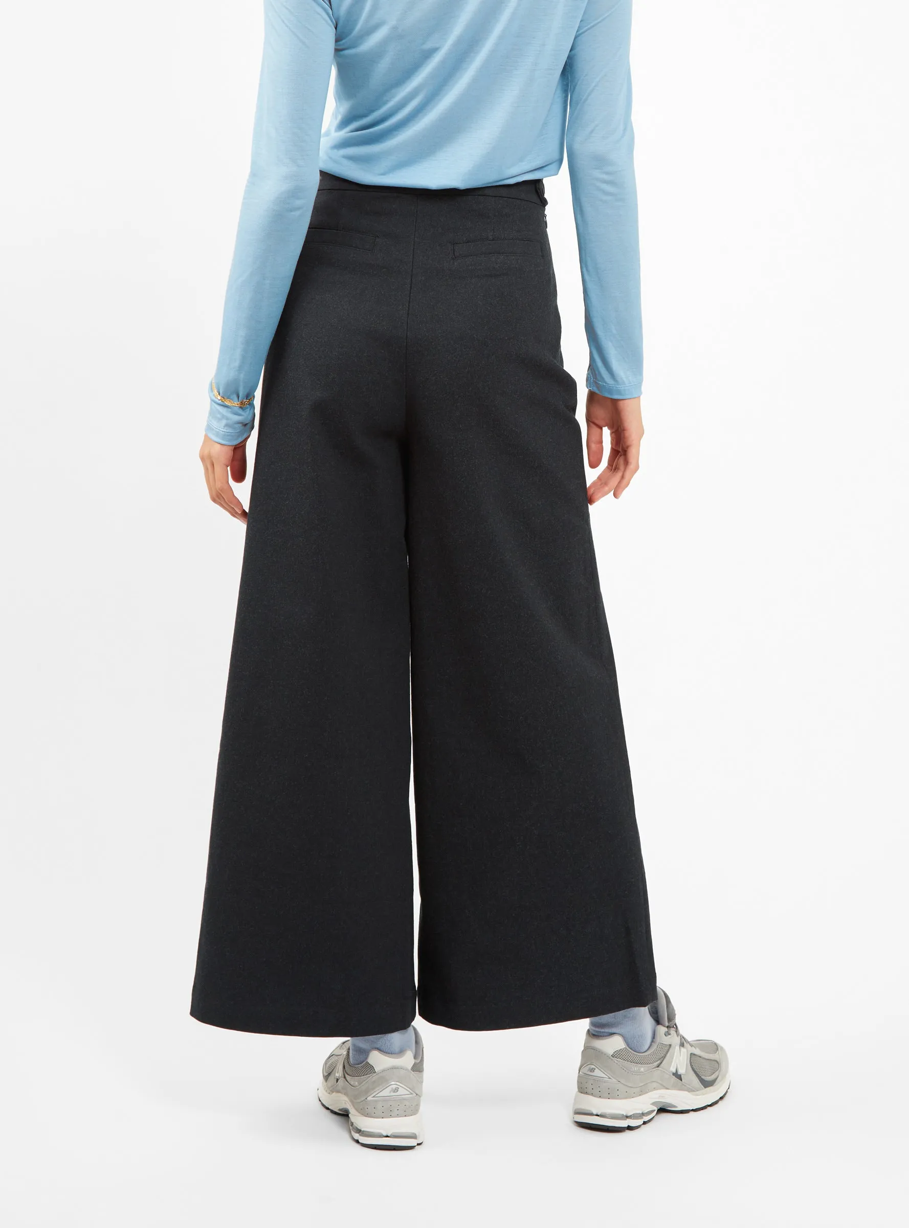 Signature Wide-Leg Trousers Navy