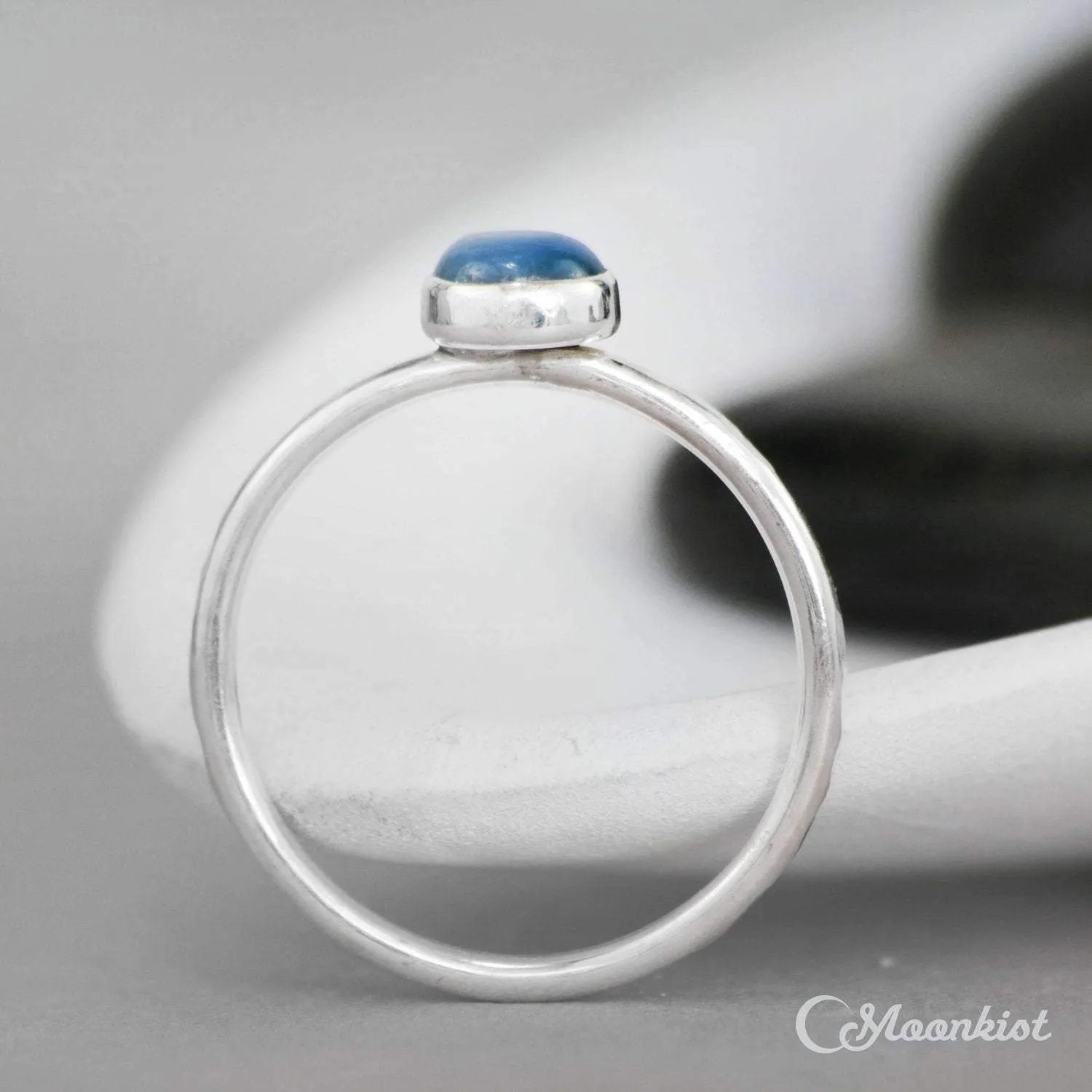 Simple Blue Kyanite Gemstone Stacking Ring | Moonkist Designs