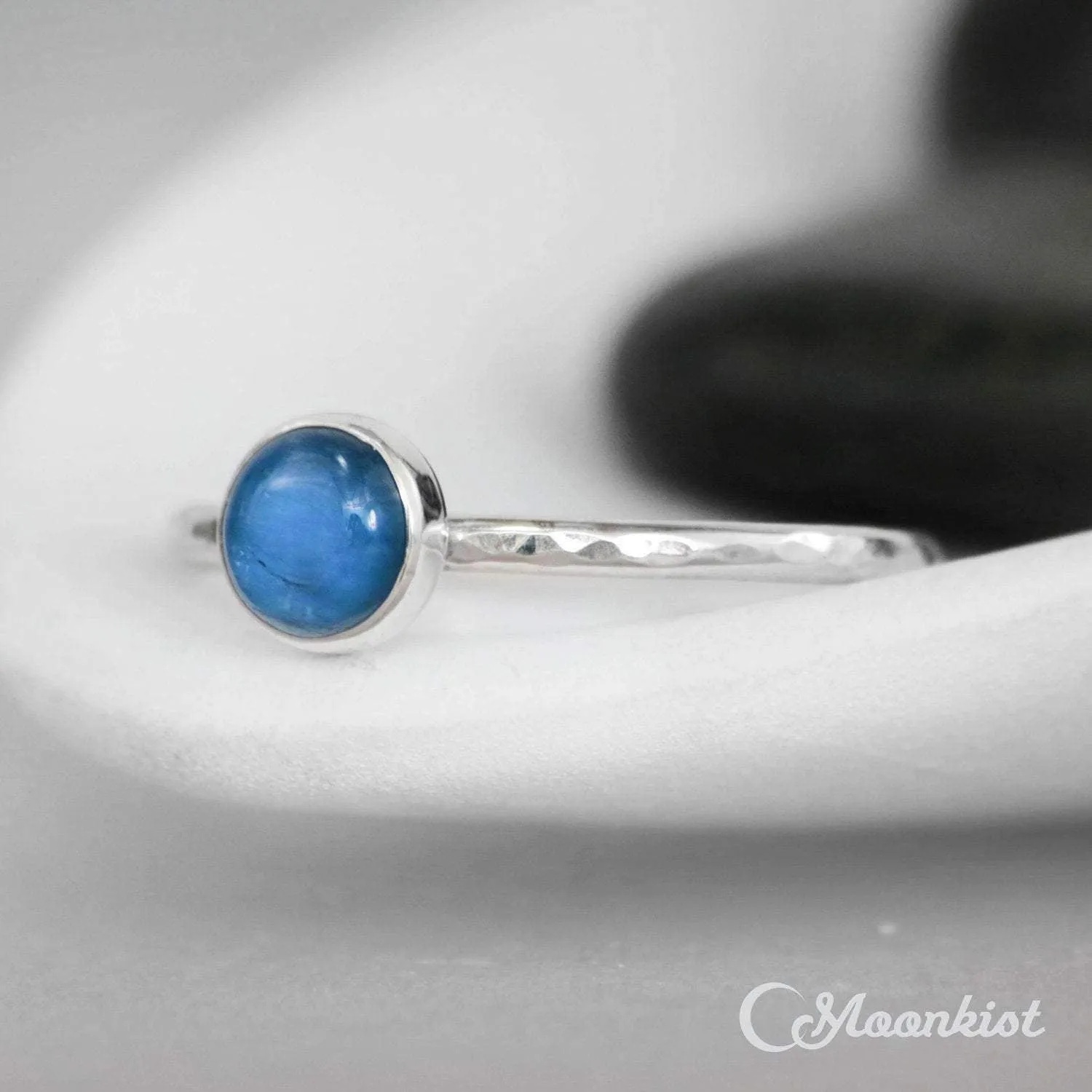 Simple Blue Kyanite Gemstone Stacking Ring | Moonkist Designs