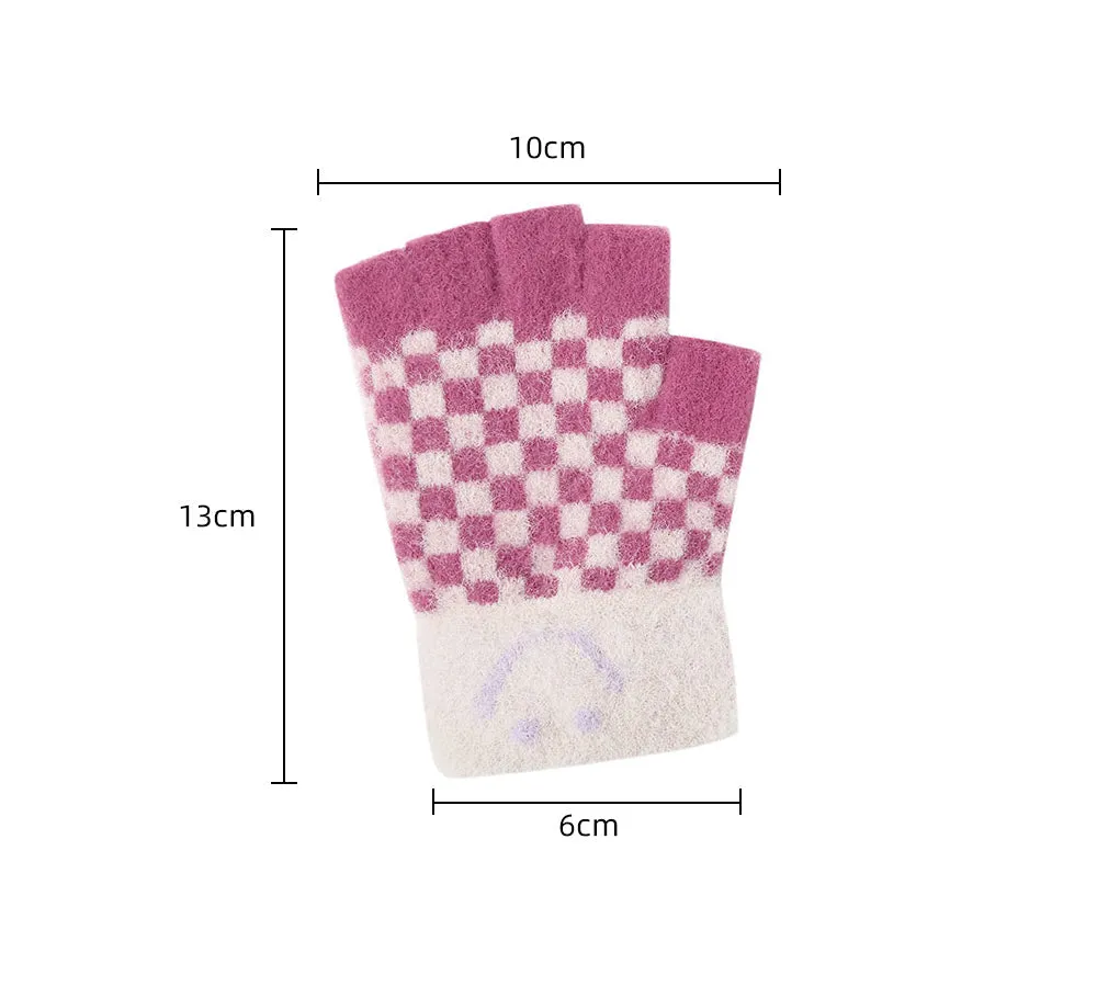 TARRAMARRA Kids Knit Fingerless Ultra Plush Knit Gloves